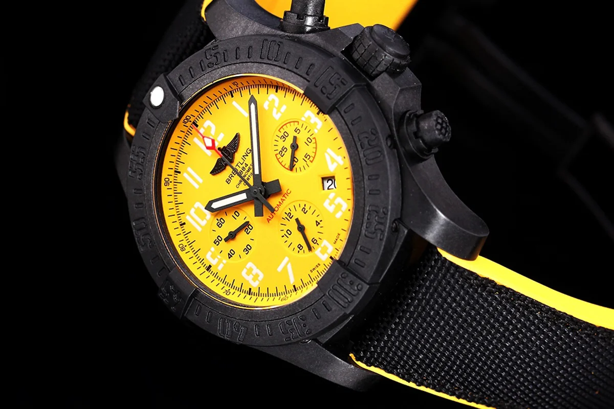 Avenger Hurricane Yellow Dial on Black/Yellow Nylon Strap