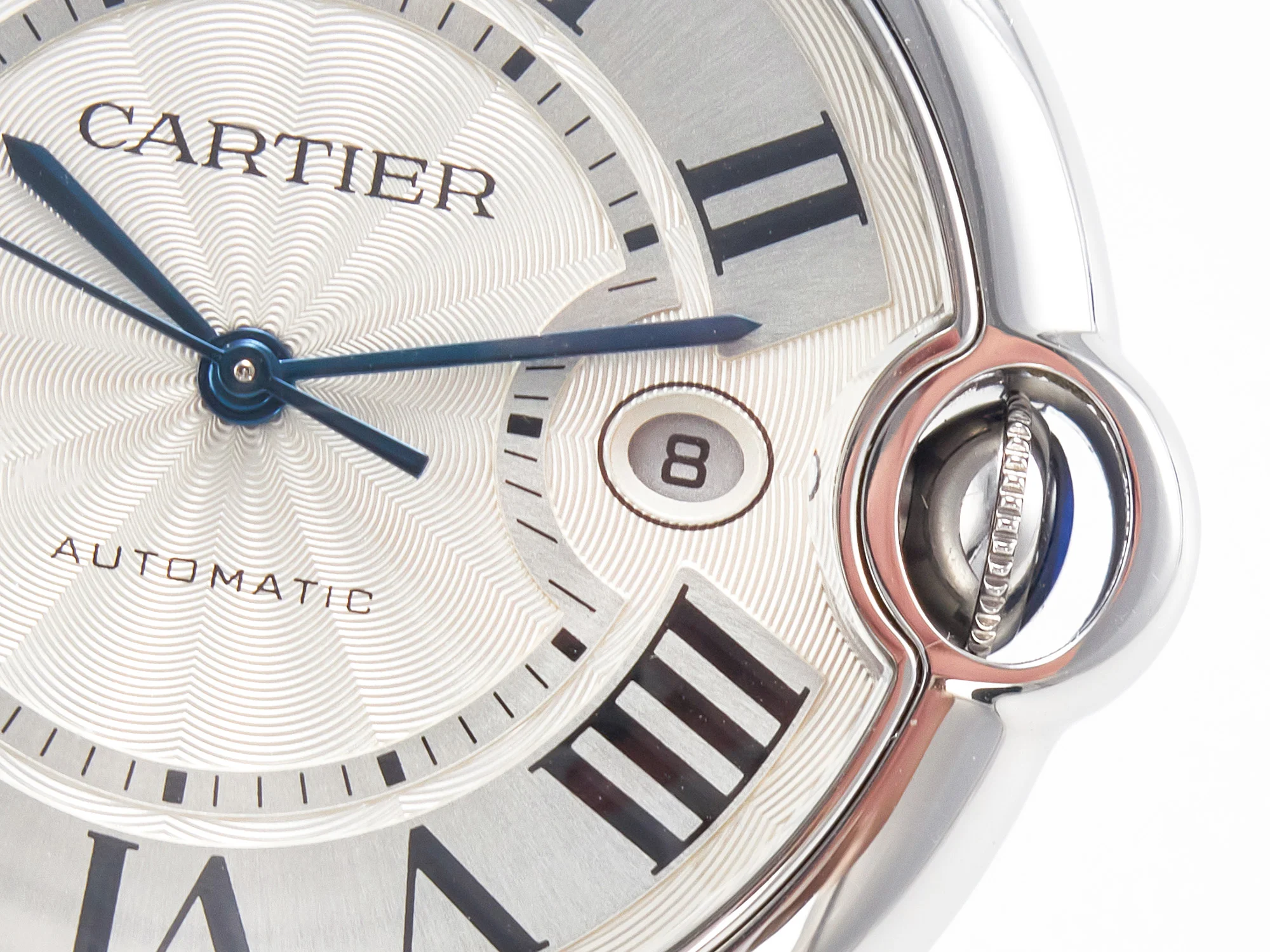 Ballon Bleu 42mm SS AF 1:1 Best Edition White Texture Dial on SS Bracelet A2824 V5