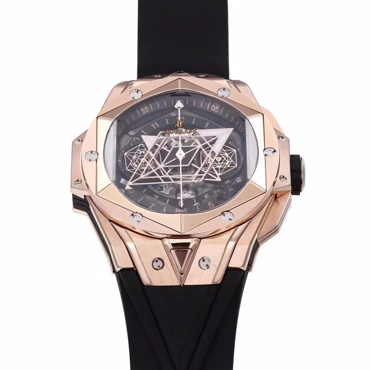 Big Bang Sang Bleu II Black Dial in Rose Gold