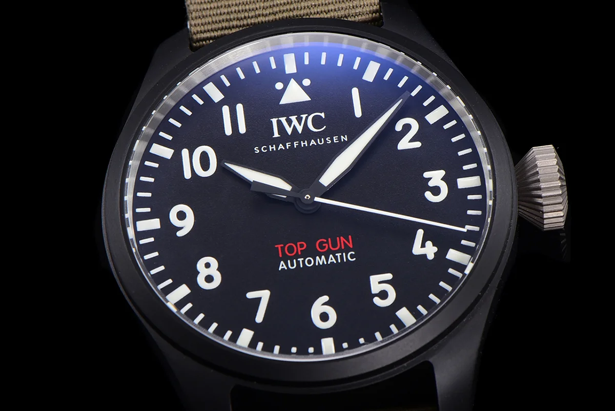 Big Pilot’s Watch Automatic Top Gun IW326906 on Green Nylon Strap
