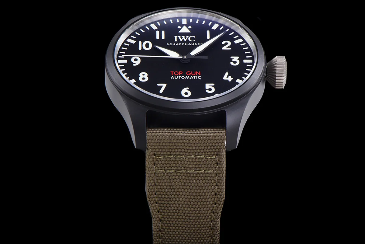Big Pilot’s Watch Automatic Top Gun IW326906 on Green Nylon Strap