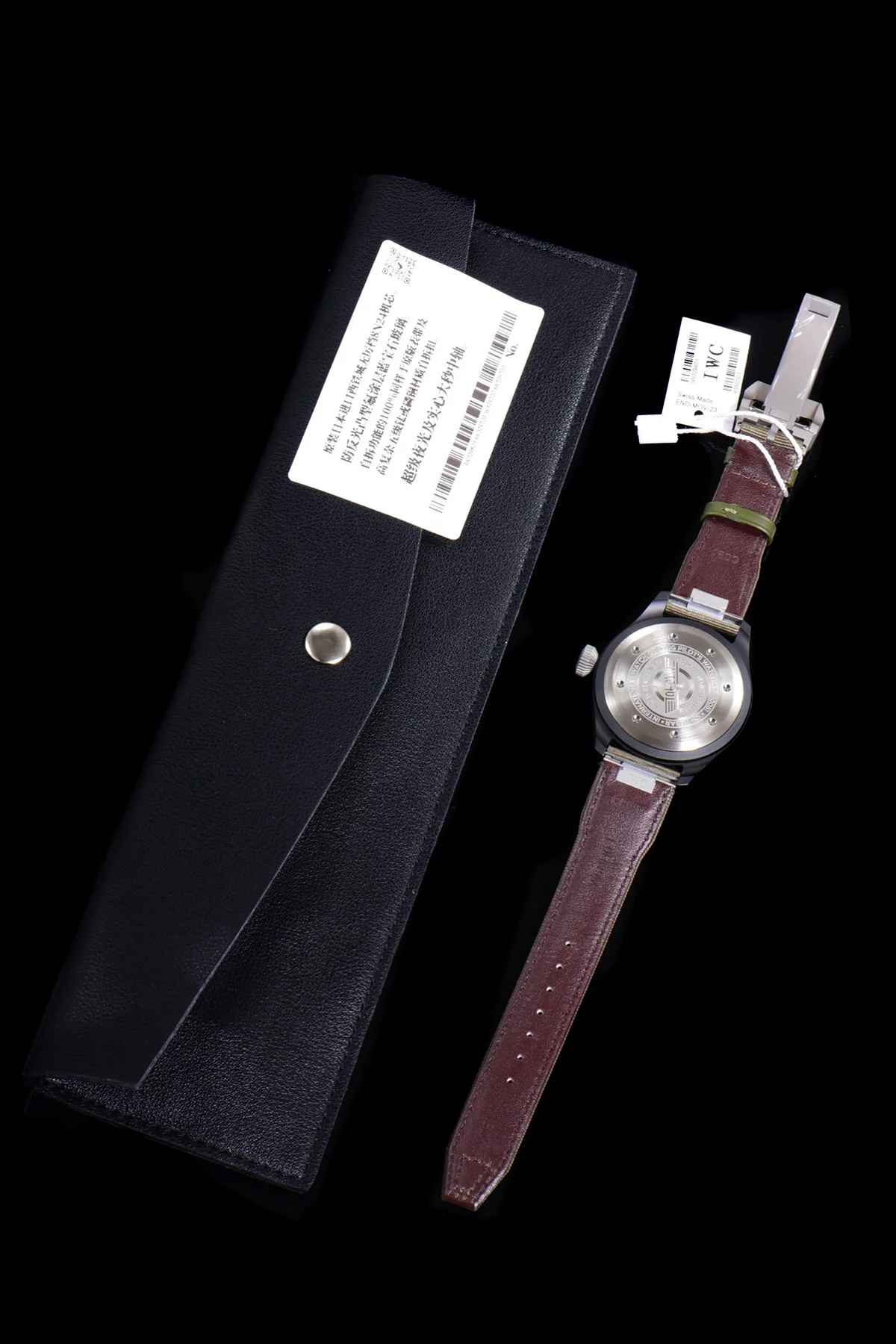 Big Pilot’s Watch Automatic Top Gun IW326906 on Green Nylon Strap