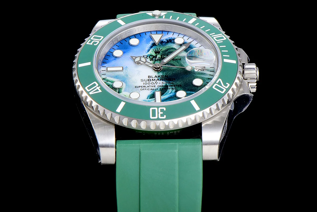 Blaken Submariner 116610 Hulk Dial on Rubber Strap