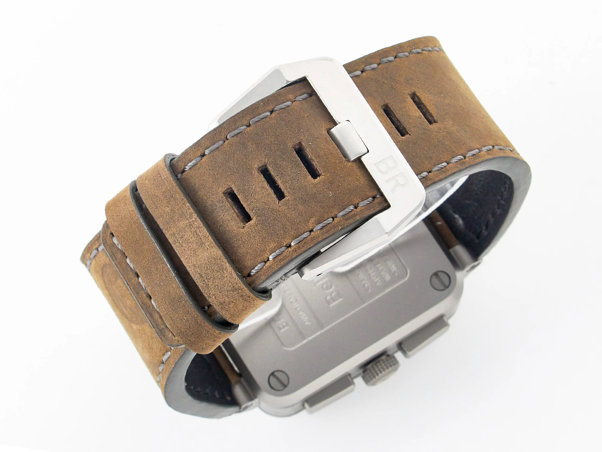 BR 03-94 Horolum Chronograph 1:1 Best Edition Brown Dial on Leather Strap Asia 7750