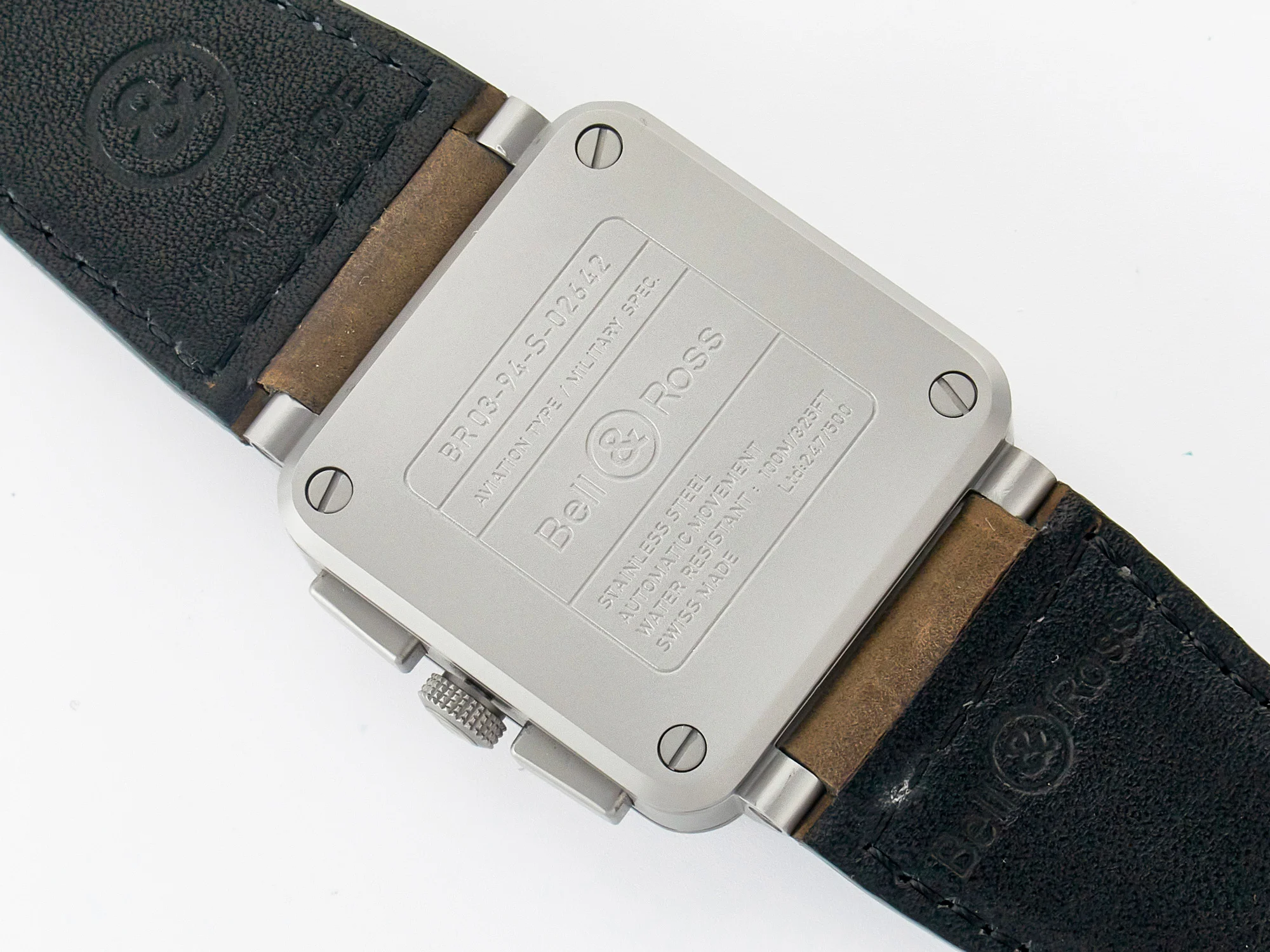 BR 03-94 Horolum Chronograph 1:1 Best Edition Brown Dial on Leather Strap Asia 7750