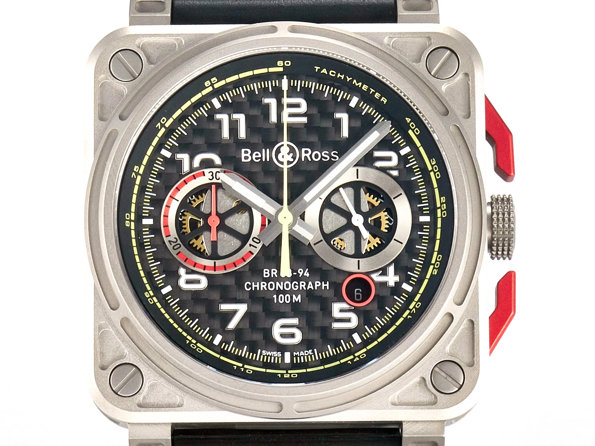 BR03-94 Chrono BRSF 1:1 Best Edition Carbon Dial on Black Rubber Strap A7750