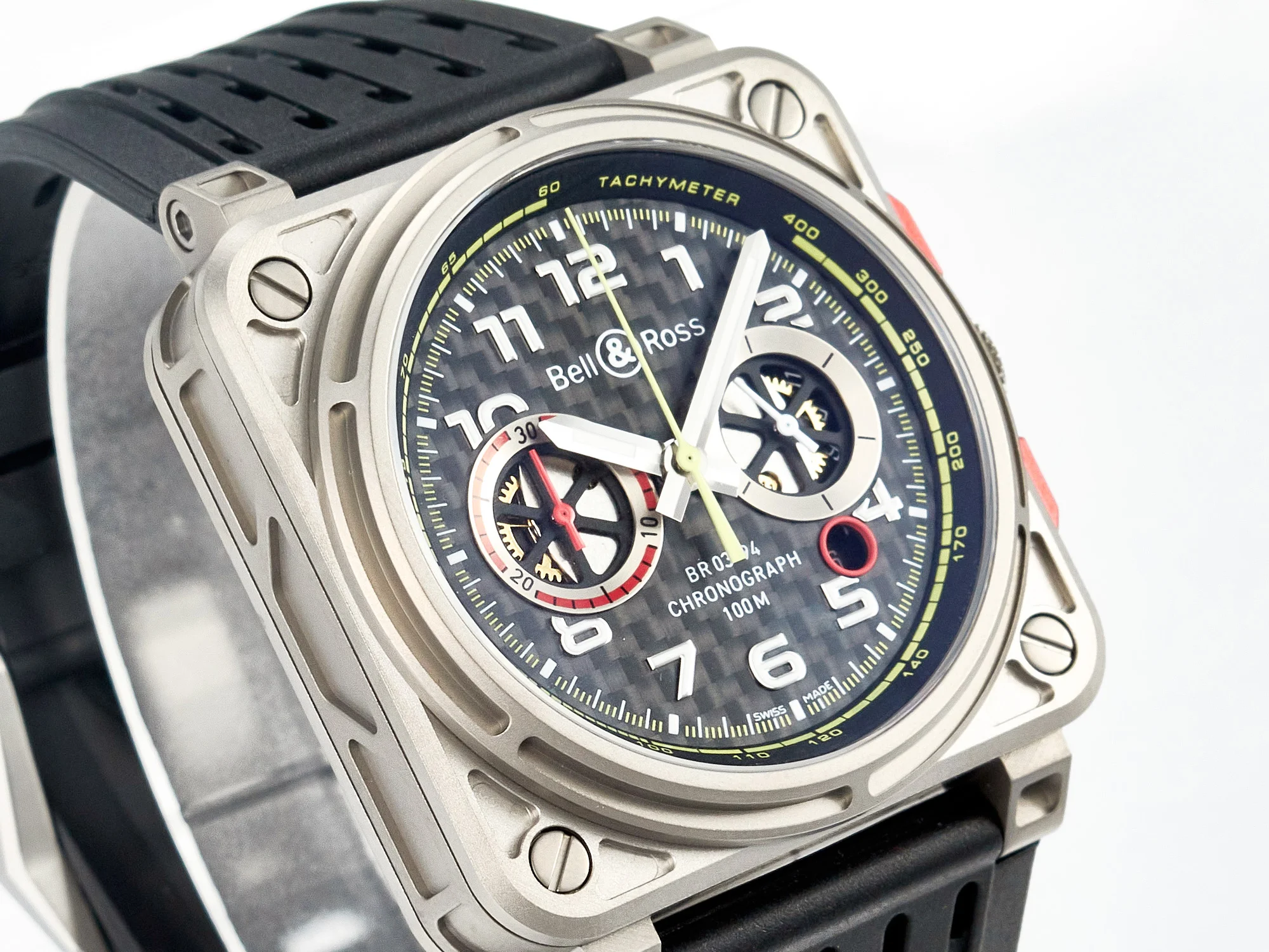 BR03-94 Chrono BRSF 1:1 Best Edition Carbon Dial on Black Rubber Strap A7750