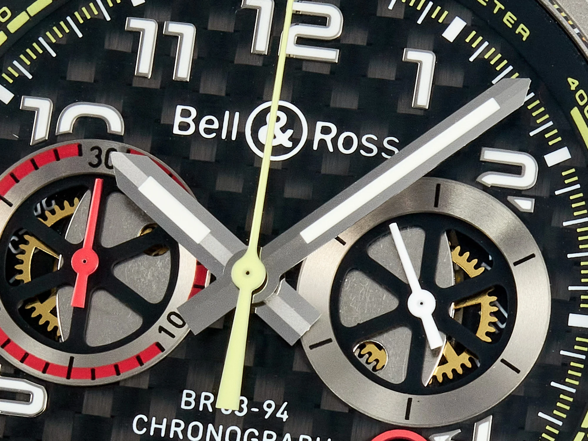 BR03-94 Chrono BRSF 1:1 Best Edition Carbon Dial on Black Rubber Strap A7750