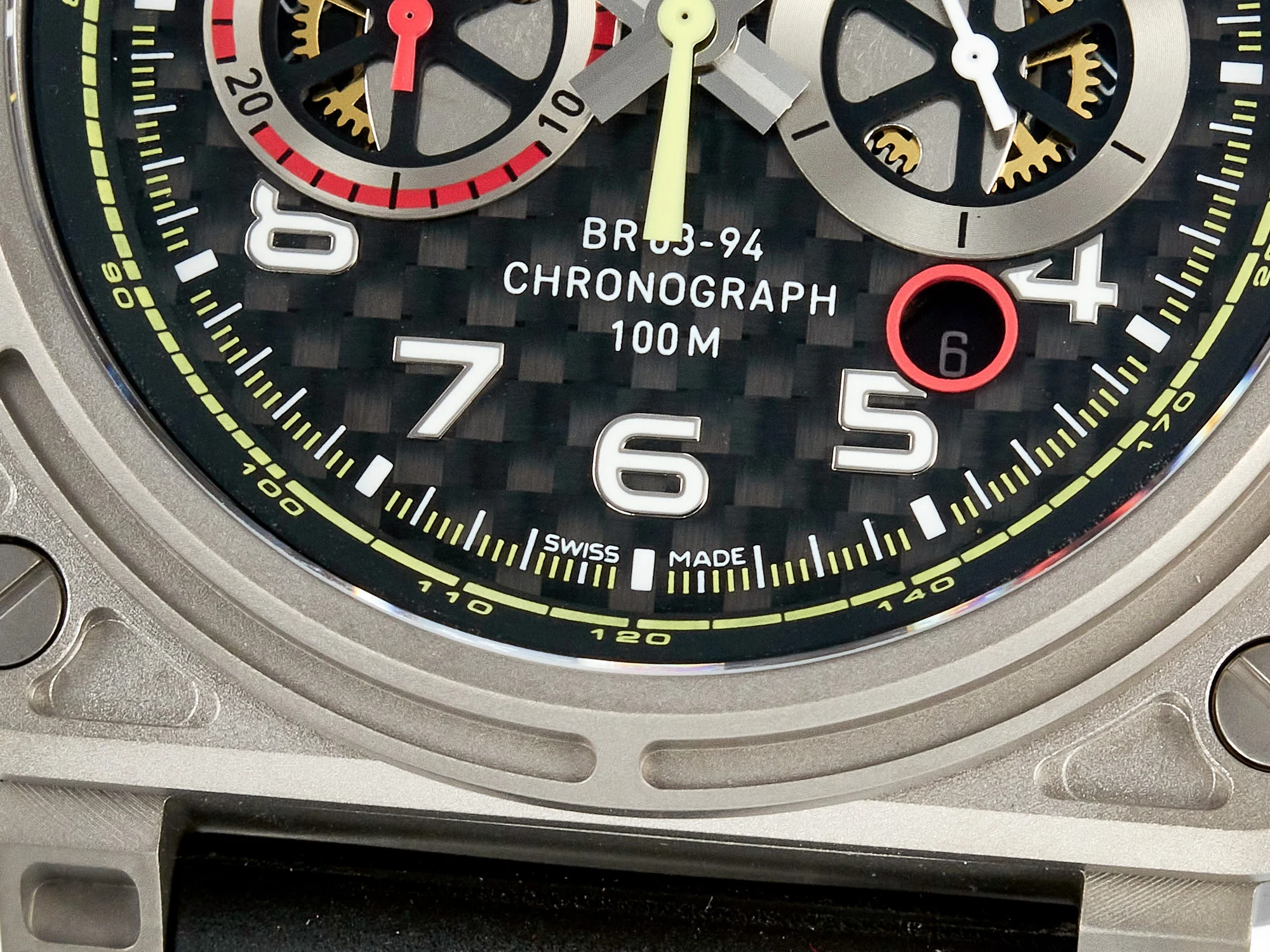 BR03-94 Chrono BRSF 1:1 Best Edition Carbon Dial on Black Rubber Strap A7750