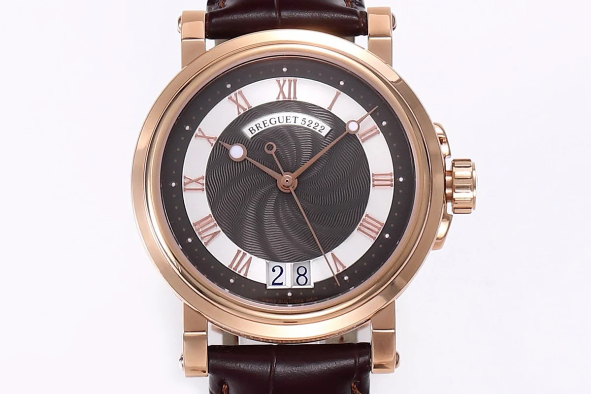 Breguet Marine Automatic Big Date 5817 Brown Dial Watch in Rose Gold