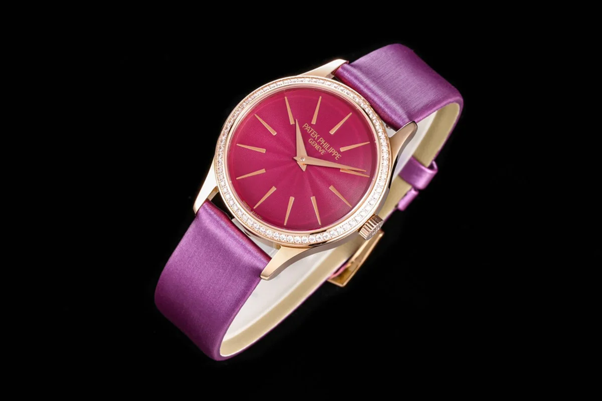 Calatrava 4997/200R Purple Dial in Rose Gold on Purple Leather Strap