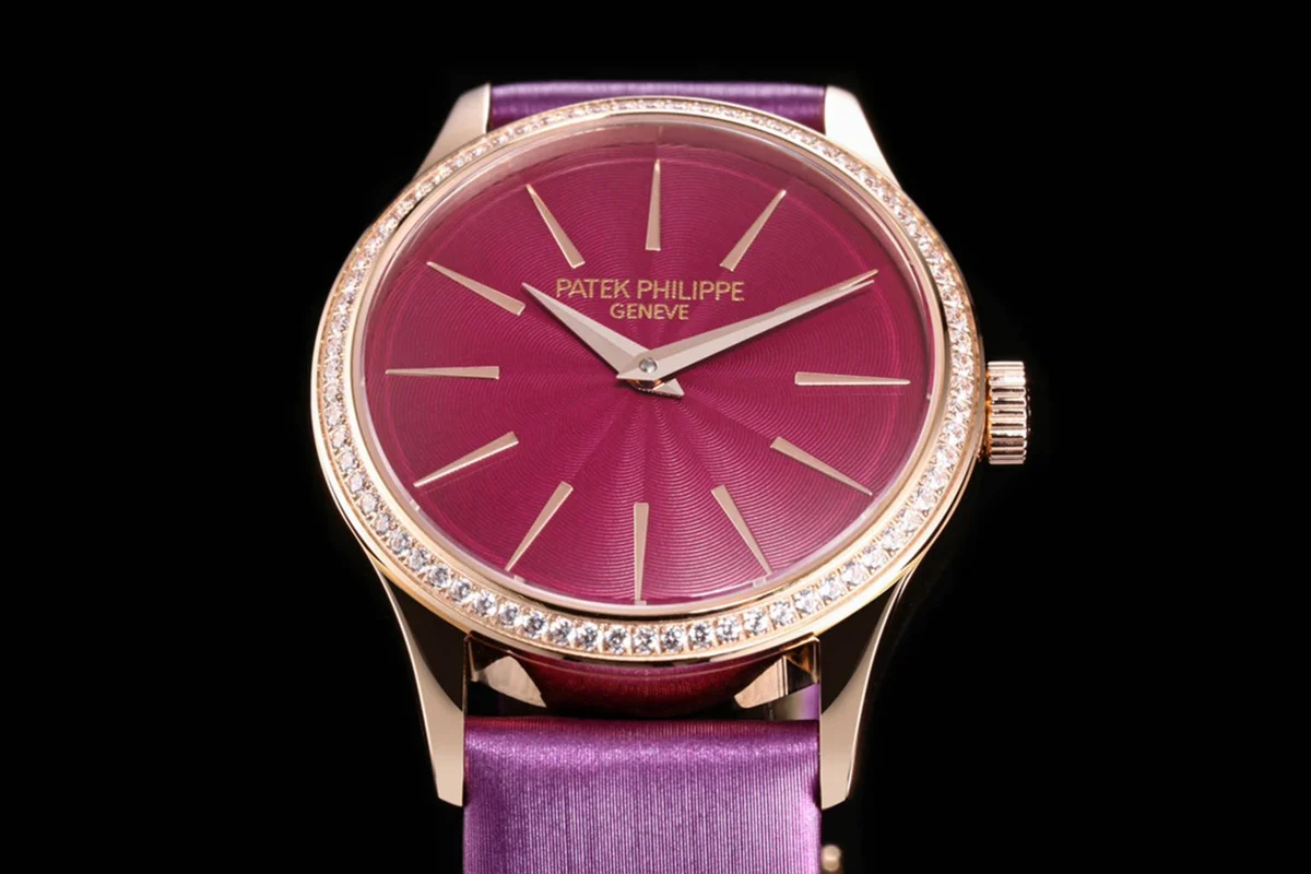 Calatrava 4997/200R Purple Dial in Rose Gold on Purple Leather Strap