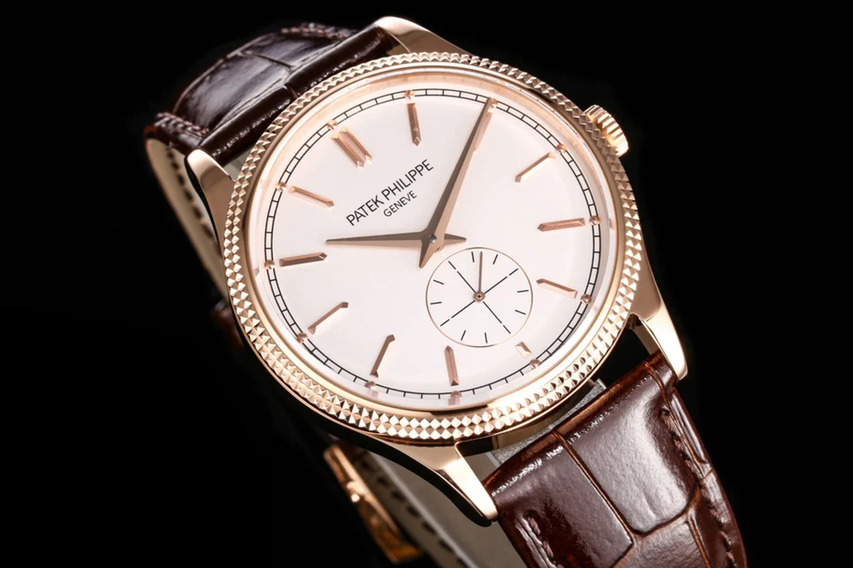 Calatrava 6119R White Dial in Pink Gold