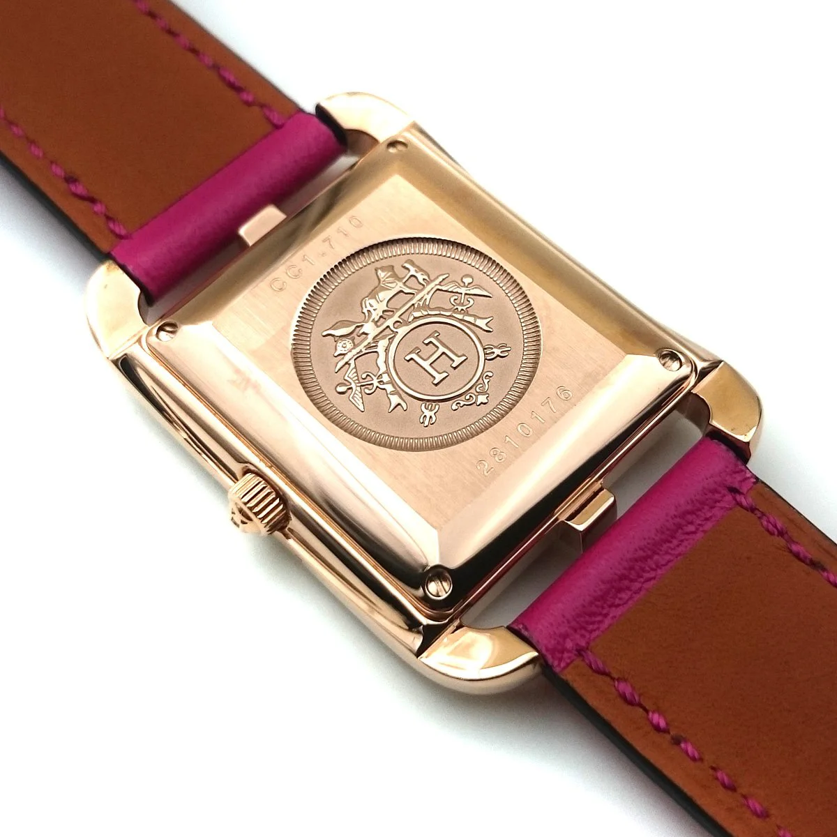 Cape Cod GM Quartz Rose Gold with Diamond Bezel on Pink Fjord Leather Strap