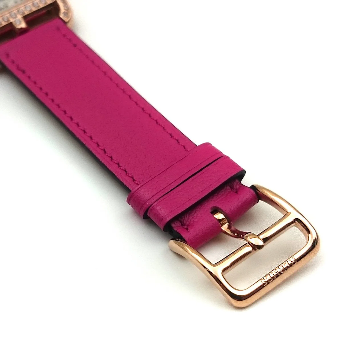 Cape Cod GM Quartz Rose Gold with Diamond Bezel on Pink Fjord Leather Strap