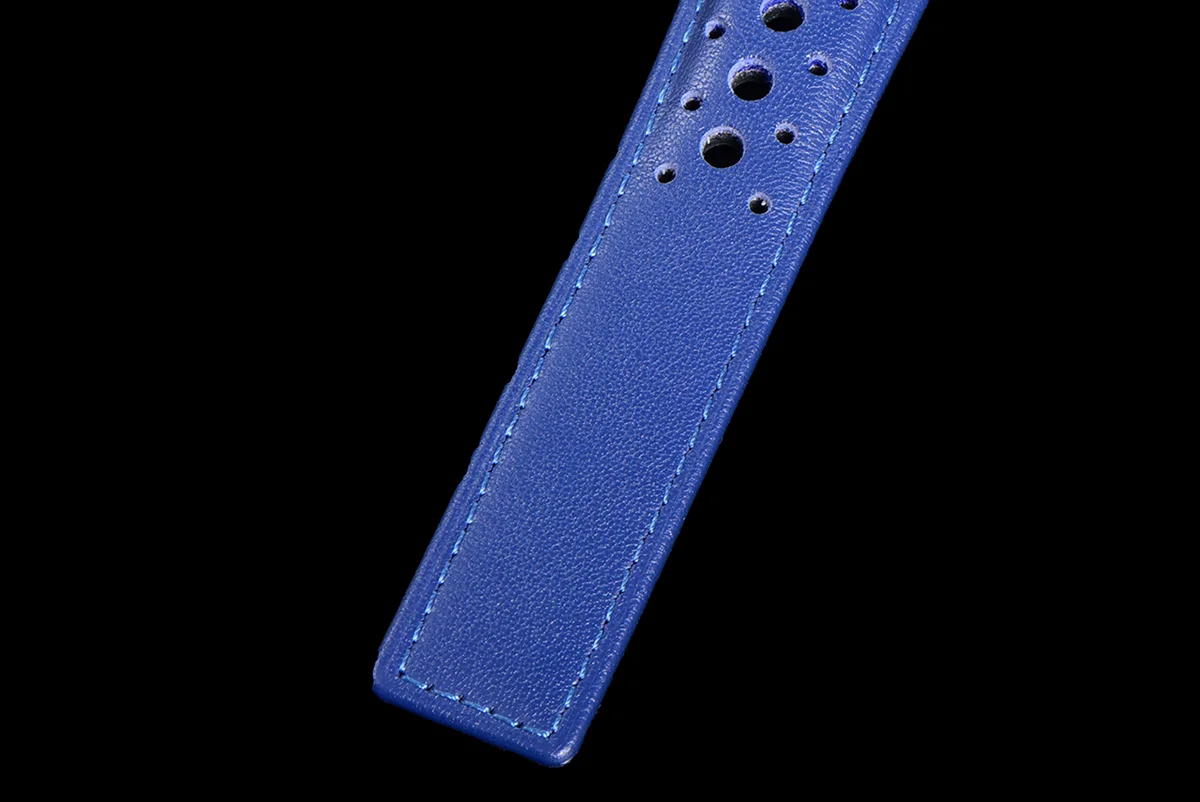 Carrera Chronograph 43 Blue Dial on Leather Strap