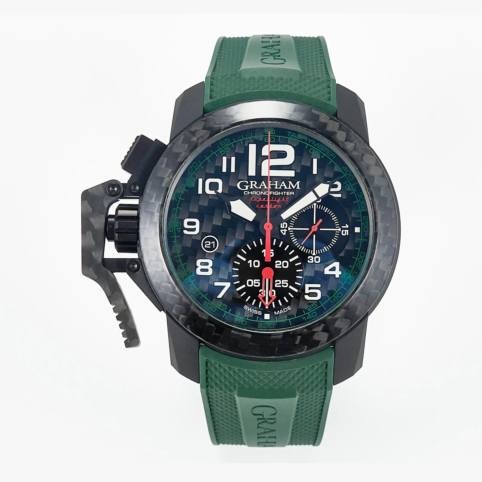 Chronofighter Superlight JKF 1:1 Best Edition on Green Rubber Strap A7750