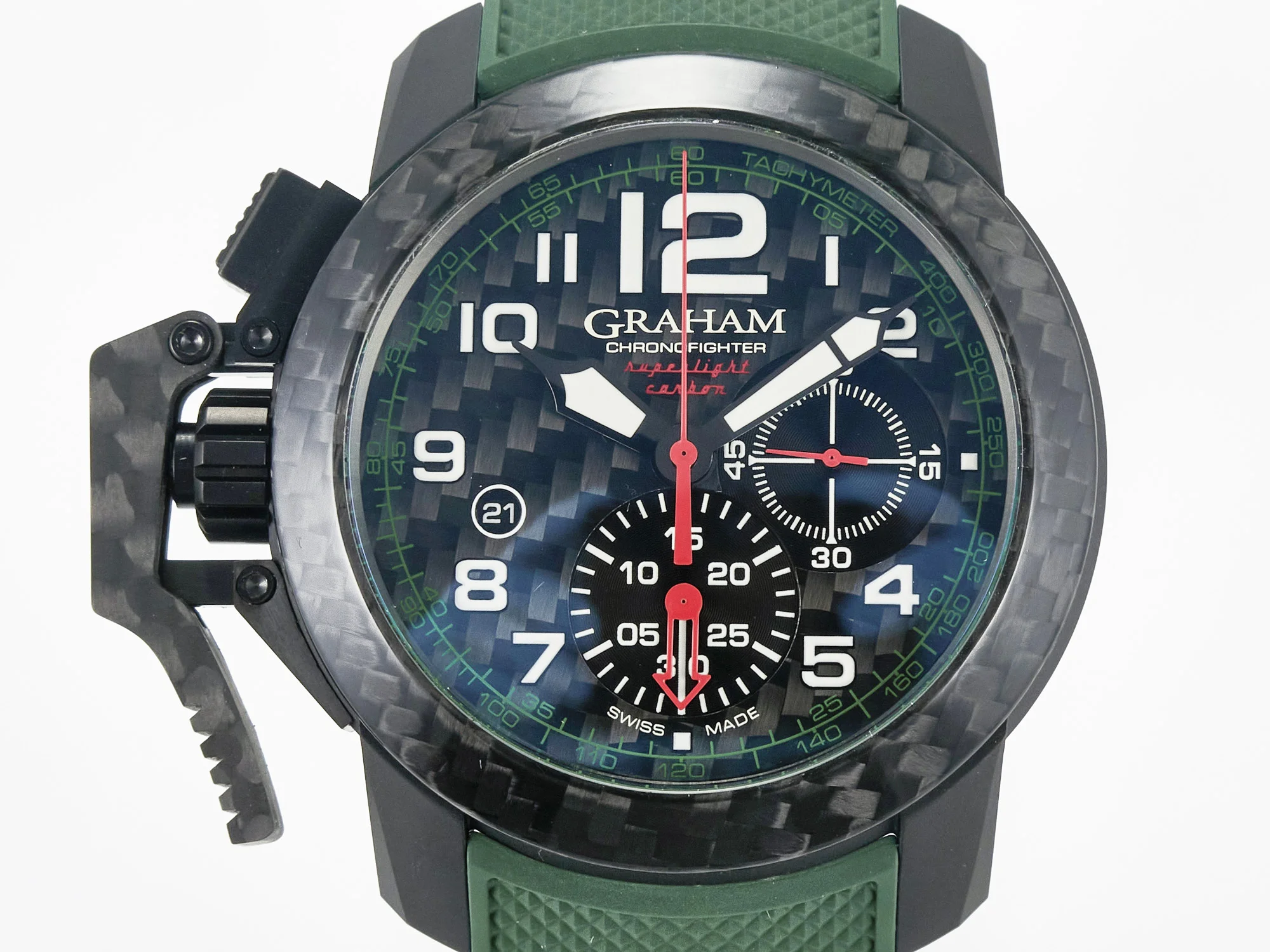 Chronofighter Superlight JKF 1:1 Best Edition on Green Rubber Strap A7750
