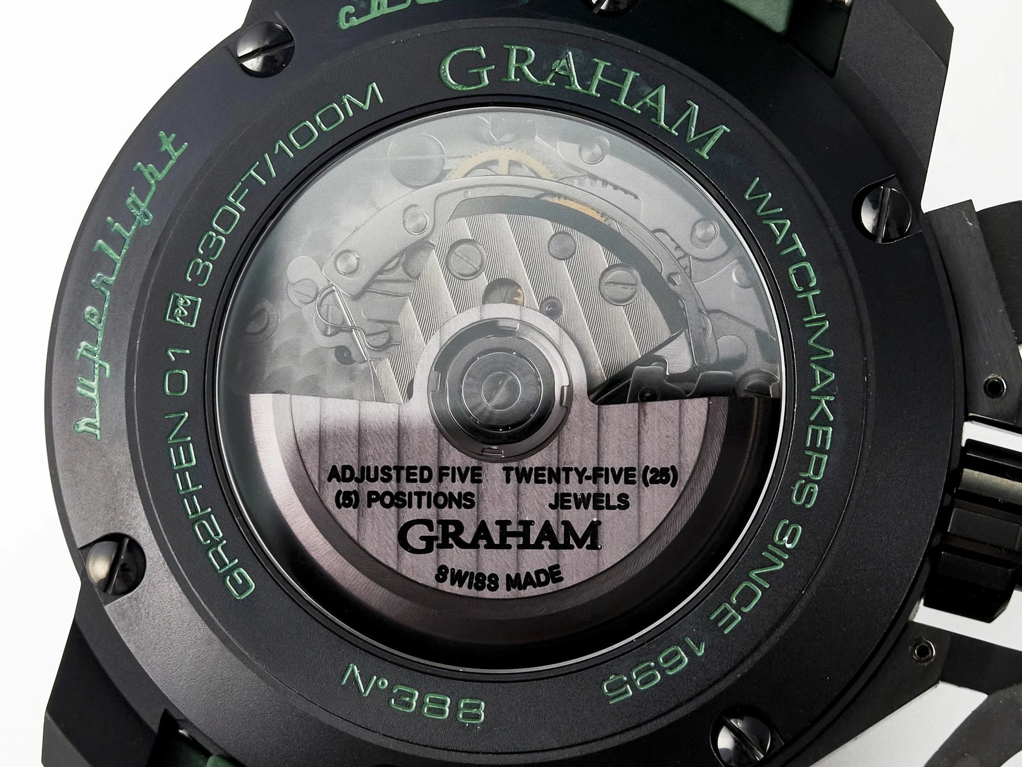 Chronofighter Superlight JKF 1:1 Best Edition on Green Rubber Strap A7750
