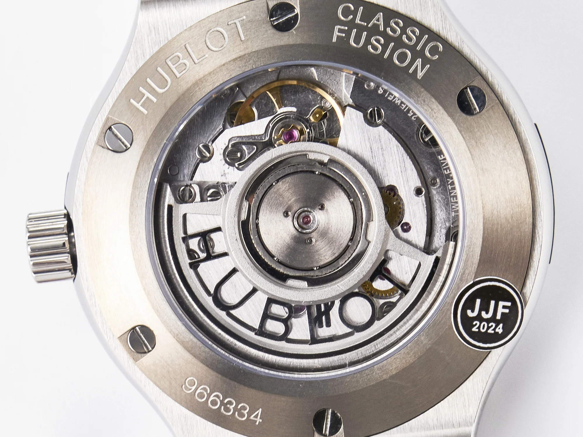 Classic Fusion 38mm SS JJF 1:1 Best Edition Black Dial on Black Gummy Leather Strap