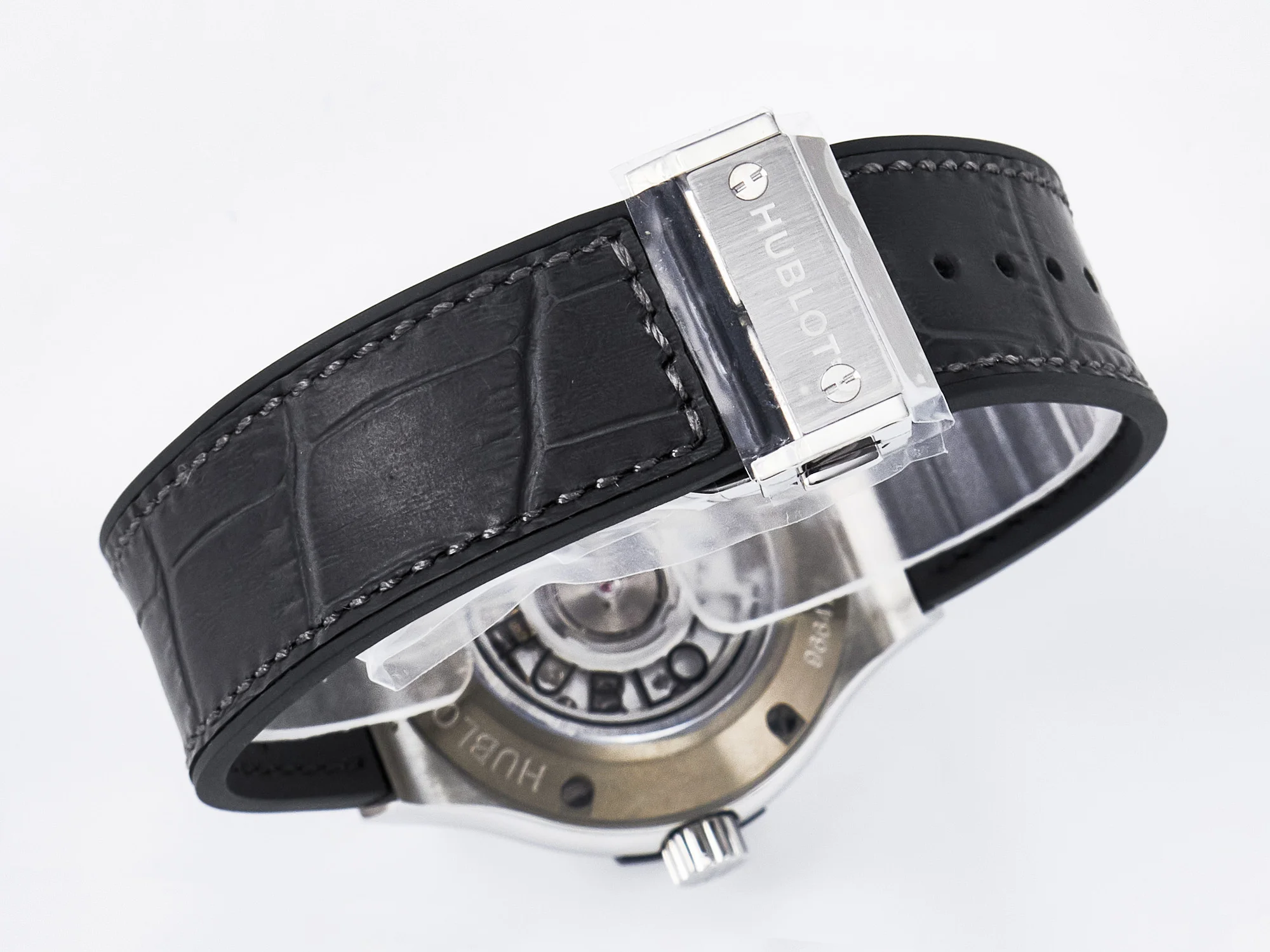Classic Fusion 38mm SS JJF 1:1 Best Edition Gray Dial on Black Gummy Leather Strap