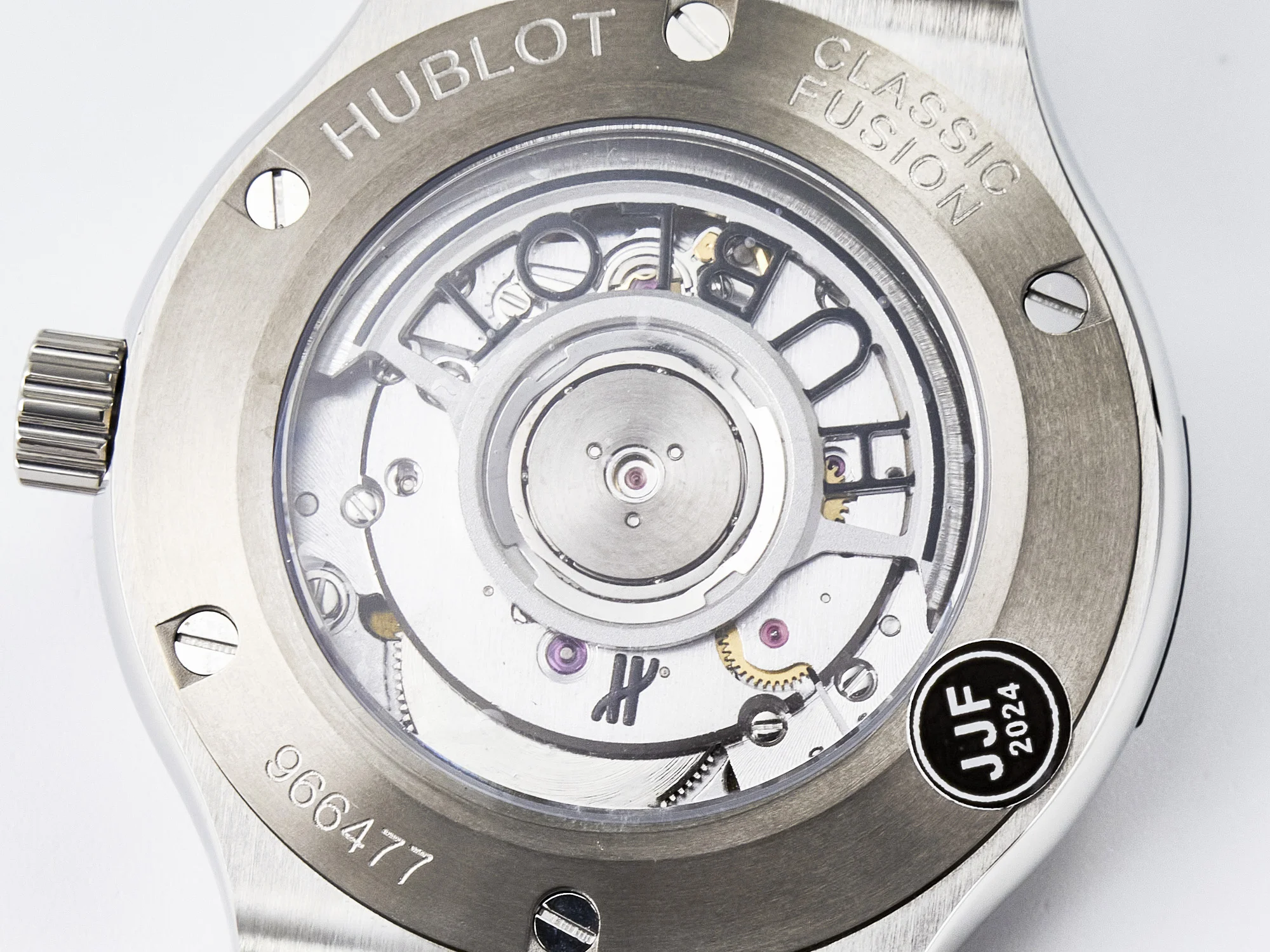Classic Fusion 38mm SS JJF 1:1 Best Edition Gray Dial on Black Gummy Leather Strap