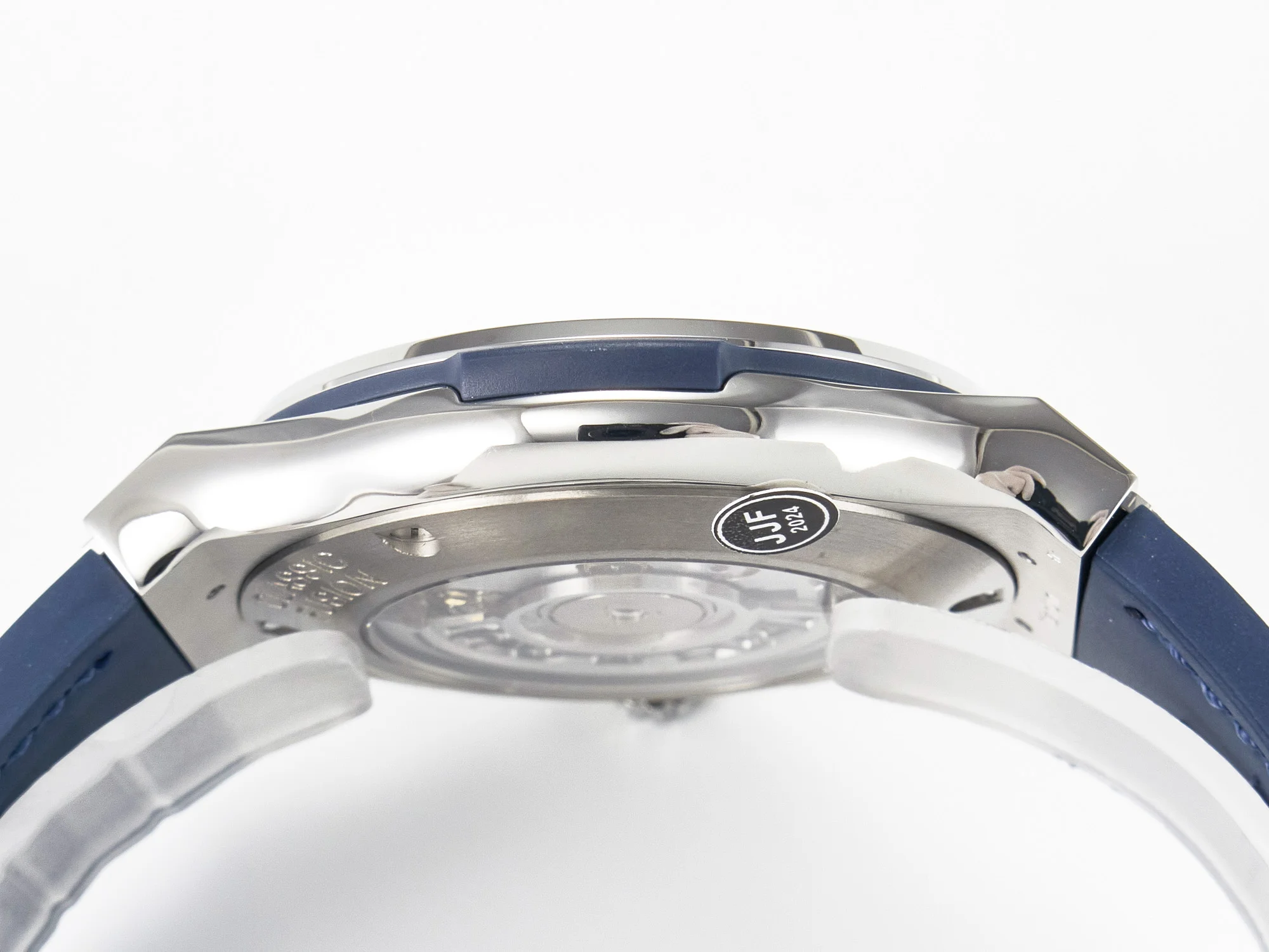 Classic Fusion 42mm SS JJF 1:1 Best Edition Blue Dial on Blue Gummy Leather Strap