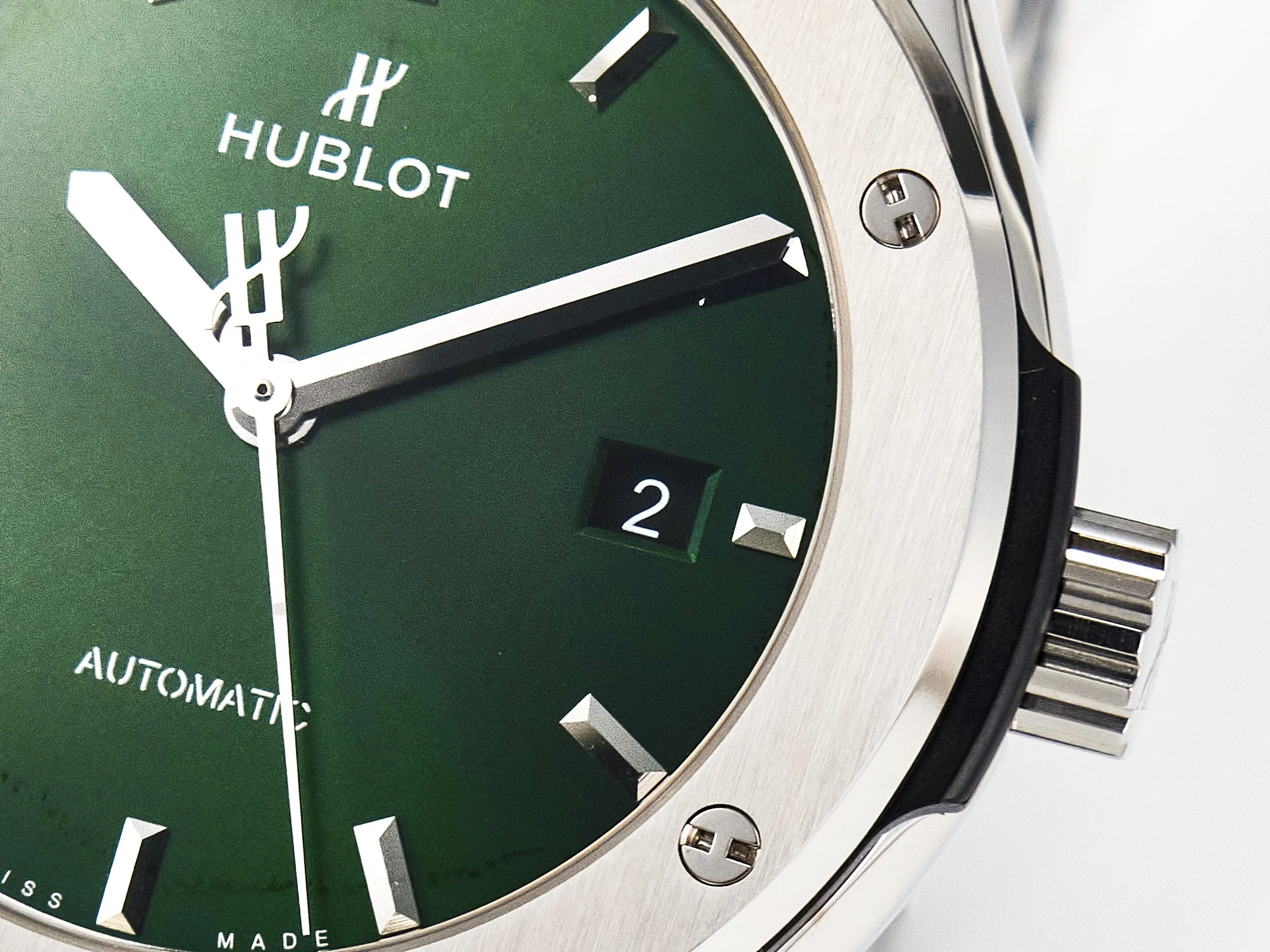 Classic Fusion 42mm SS JJF 1:1 Best Edition Green Dial on Green Gummy Leather Strap