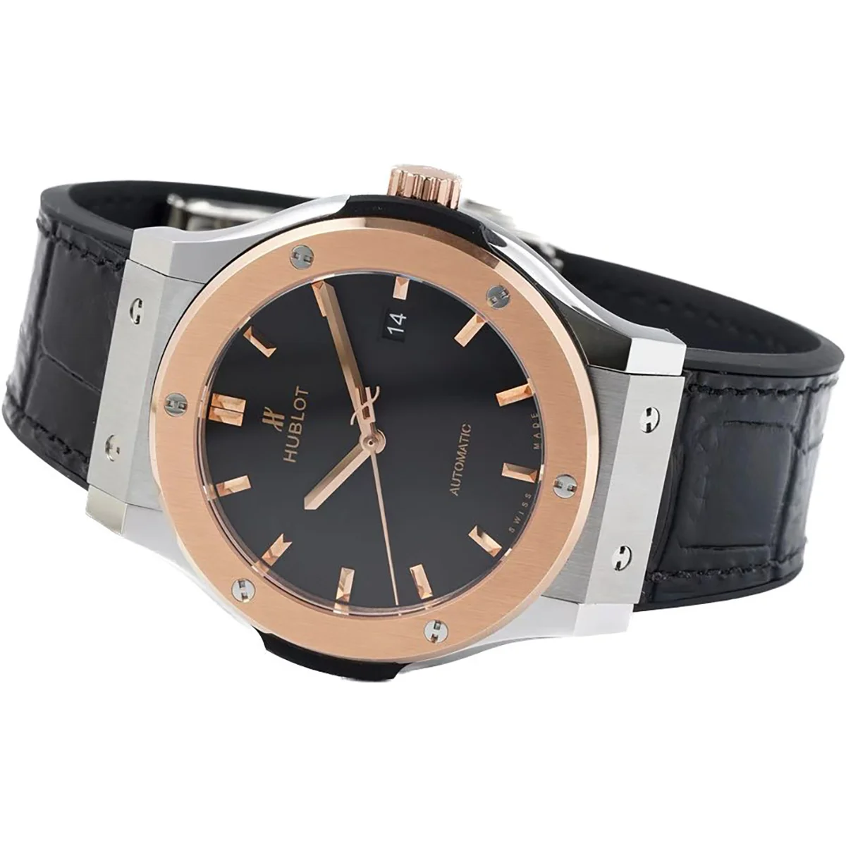 Classic Fusion Automatic 42mm Black Dial on Steel/Rose Gold