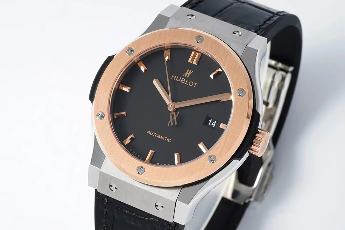 Classic Fusion Automatic 42mm Black Dial on Steel/Rose Gold
