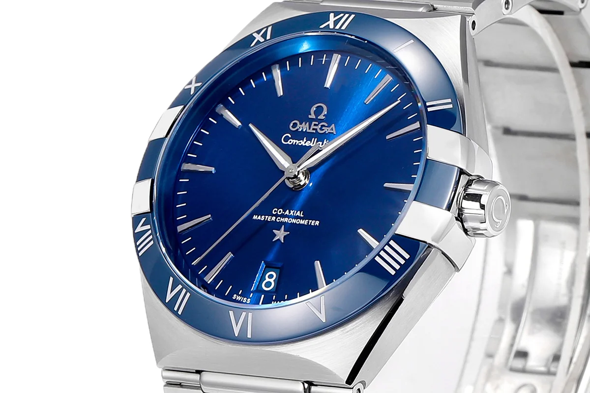 Constellation Co-Axial Master Chronometer 41mm Blue Dial with Ceramic Bezel on Bracelet