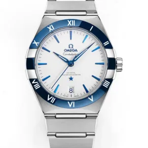 Constellation Co-Axial Master Chronometer 41mm White Dial with Ceramic Bezel on Bracelet