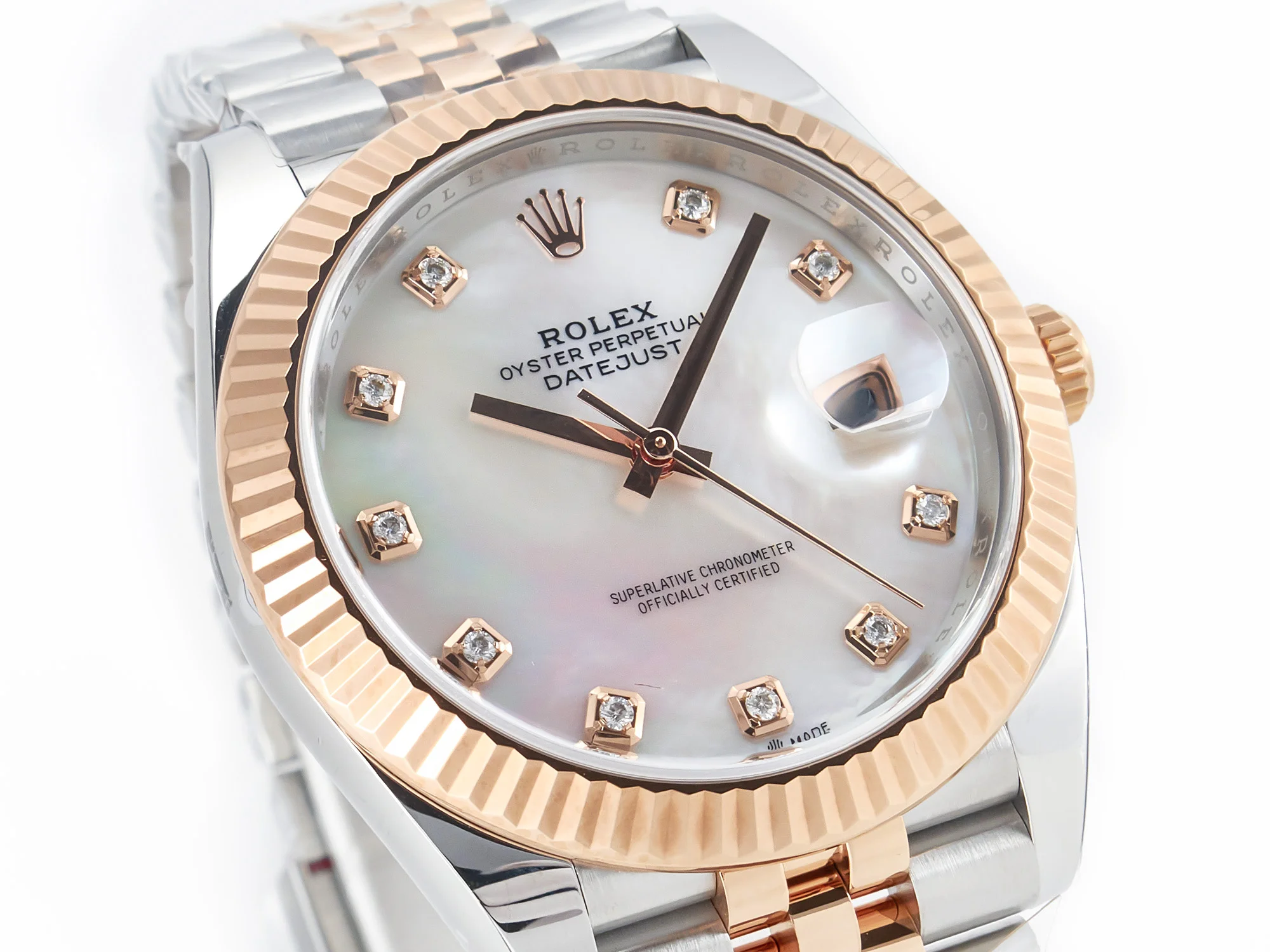 Datejust 126331 41mm 904L SS/RG Clean 1:1 Best Edition MOP Diamond Dial on Jubilee Bracelet VR3235
