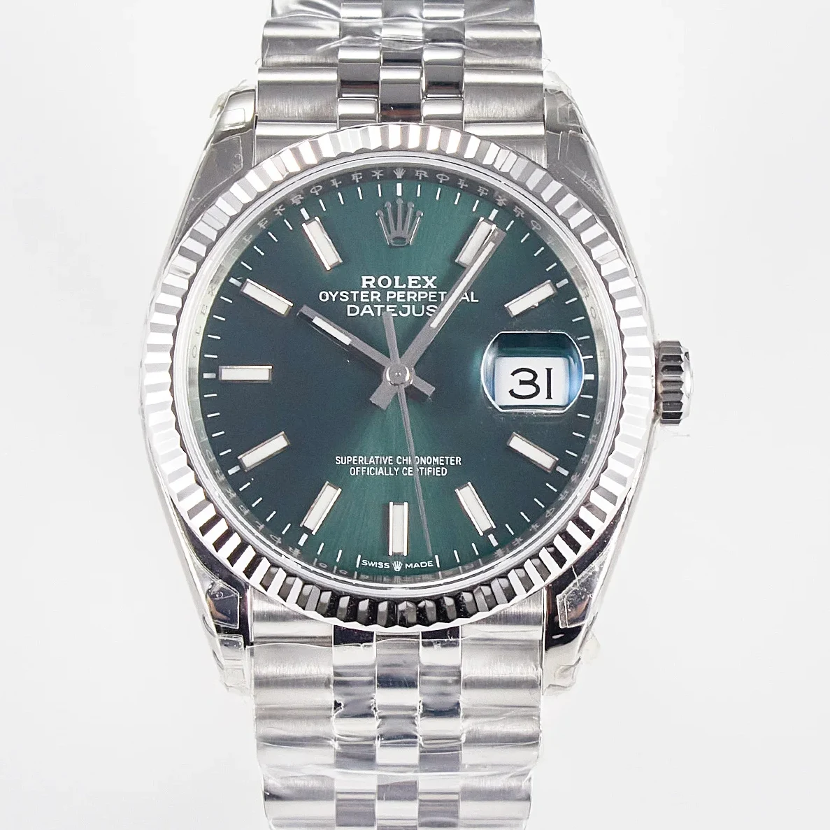 DateJust 36 126200 904L SS VSF 1:1 Best Edition Green Dial on Jubilee Bracelet VS3235