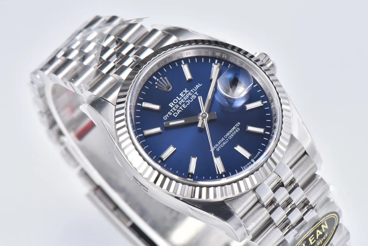 Datejust 36 126334 Bright Blue Dial Stick on Jubilee Bracelet