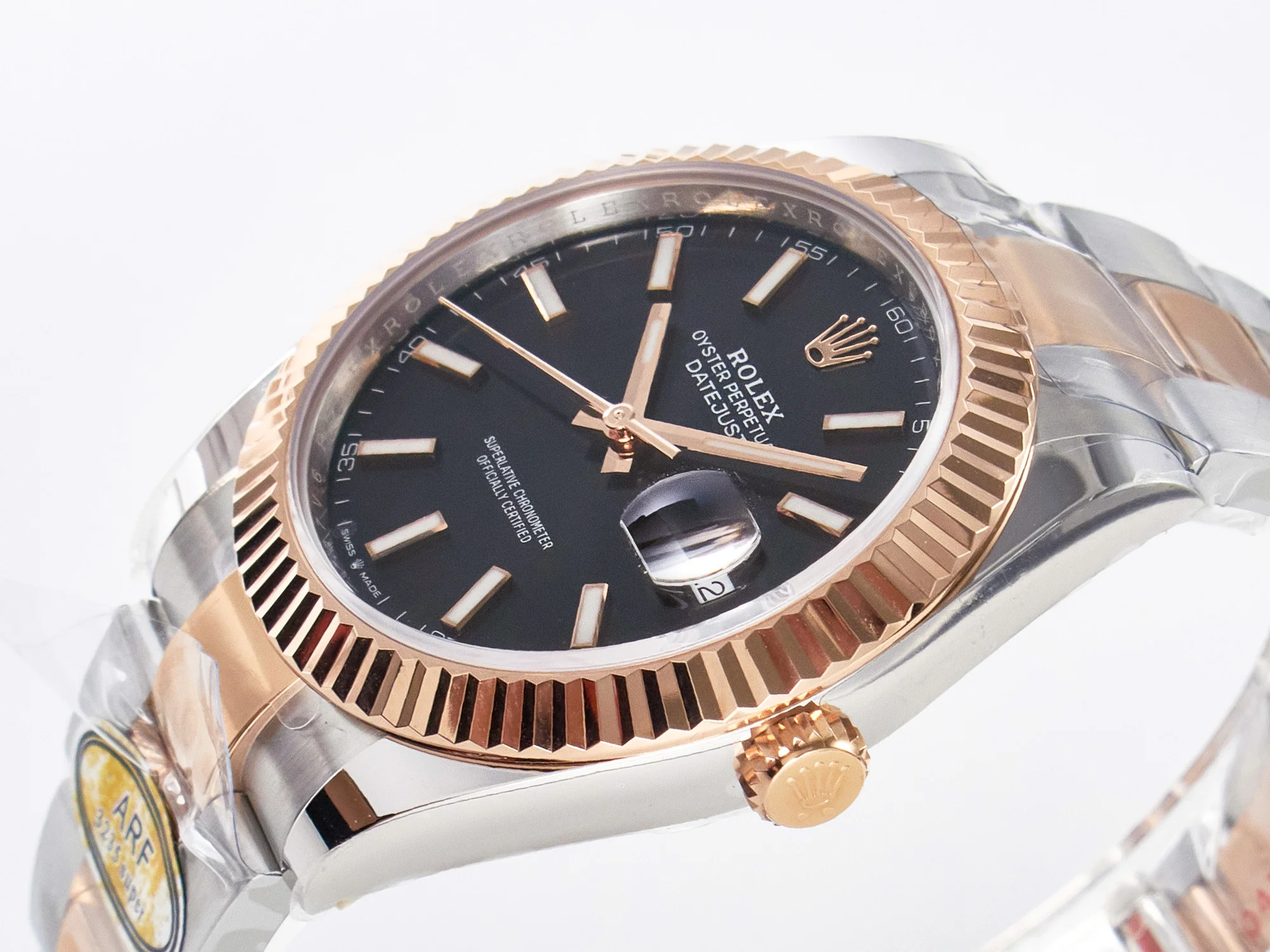 DateJust 41 126331 ARF 1:1 Best Edition 904L Steel Black Dial on SS/RG Oyster Bracelet SH3235(Gain Weight)