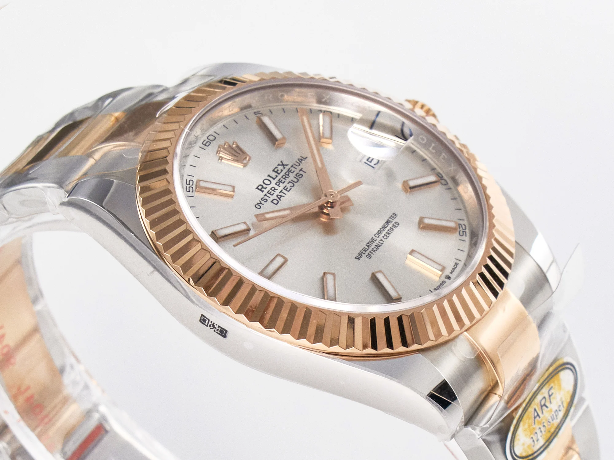 DateJust 41 126331 ARF 1:1 Best Edition 904L Steel Silver Dial on SS/RG Oyster Bracelet SH3235(Gain Weight)