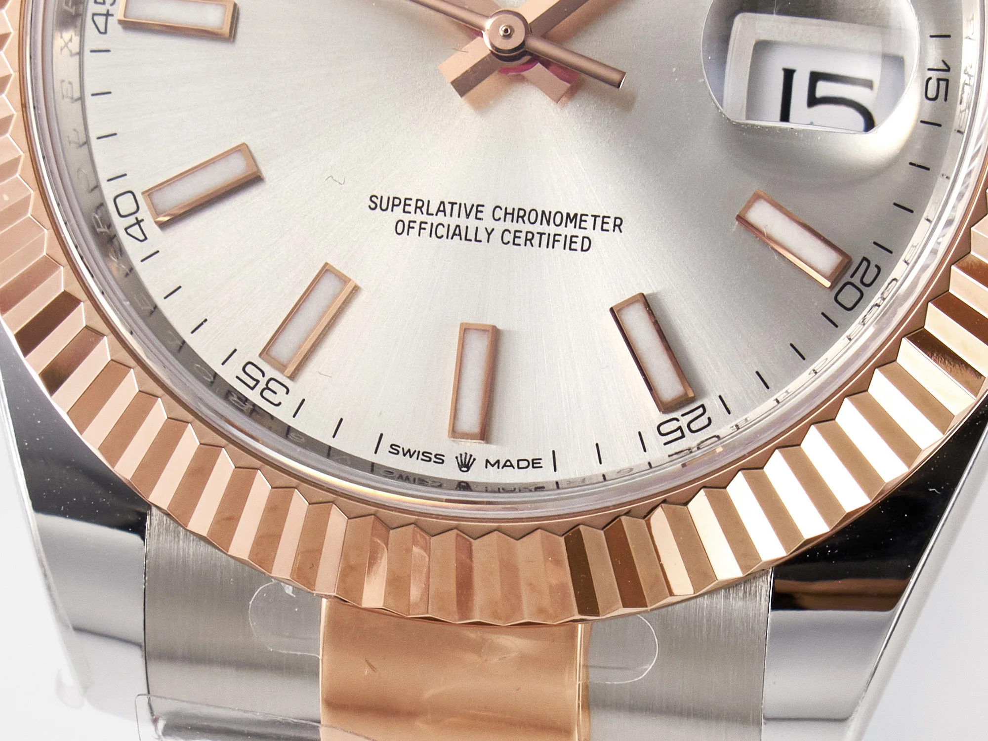 DateJust 41 126331 ARF 1:1 Best Edition 904L Steel Silver Dial on SS/RG Oyster Bracelet SH3235(Gain Weight)