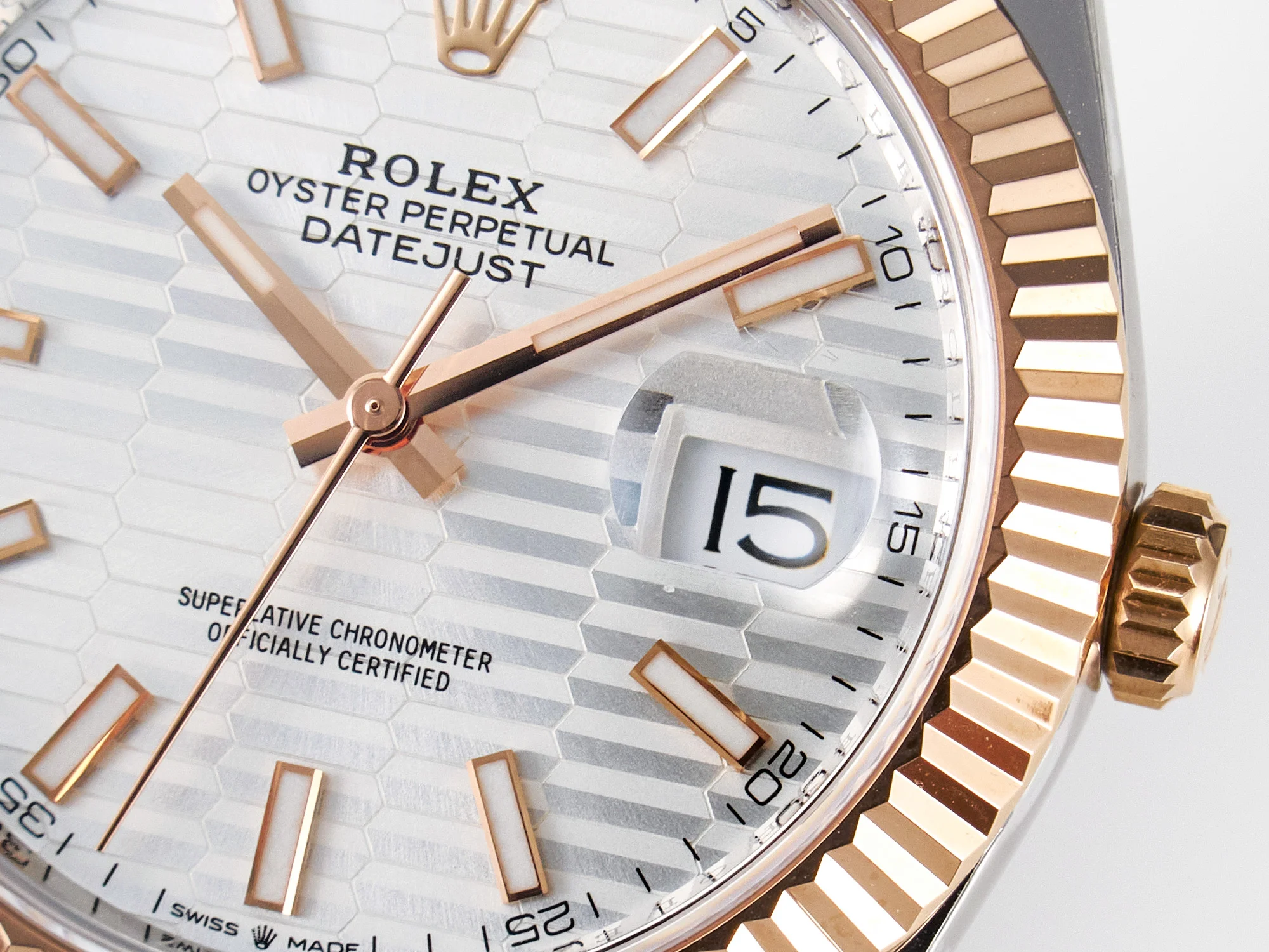 DateJust 41 126331 ARF 1:1 Best Edition 904L Steel Silver Textured Dial on SS/RG Jubilee Bracelet SH3235(Gain Weight)