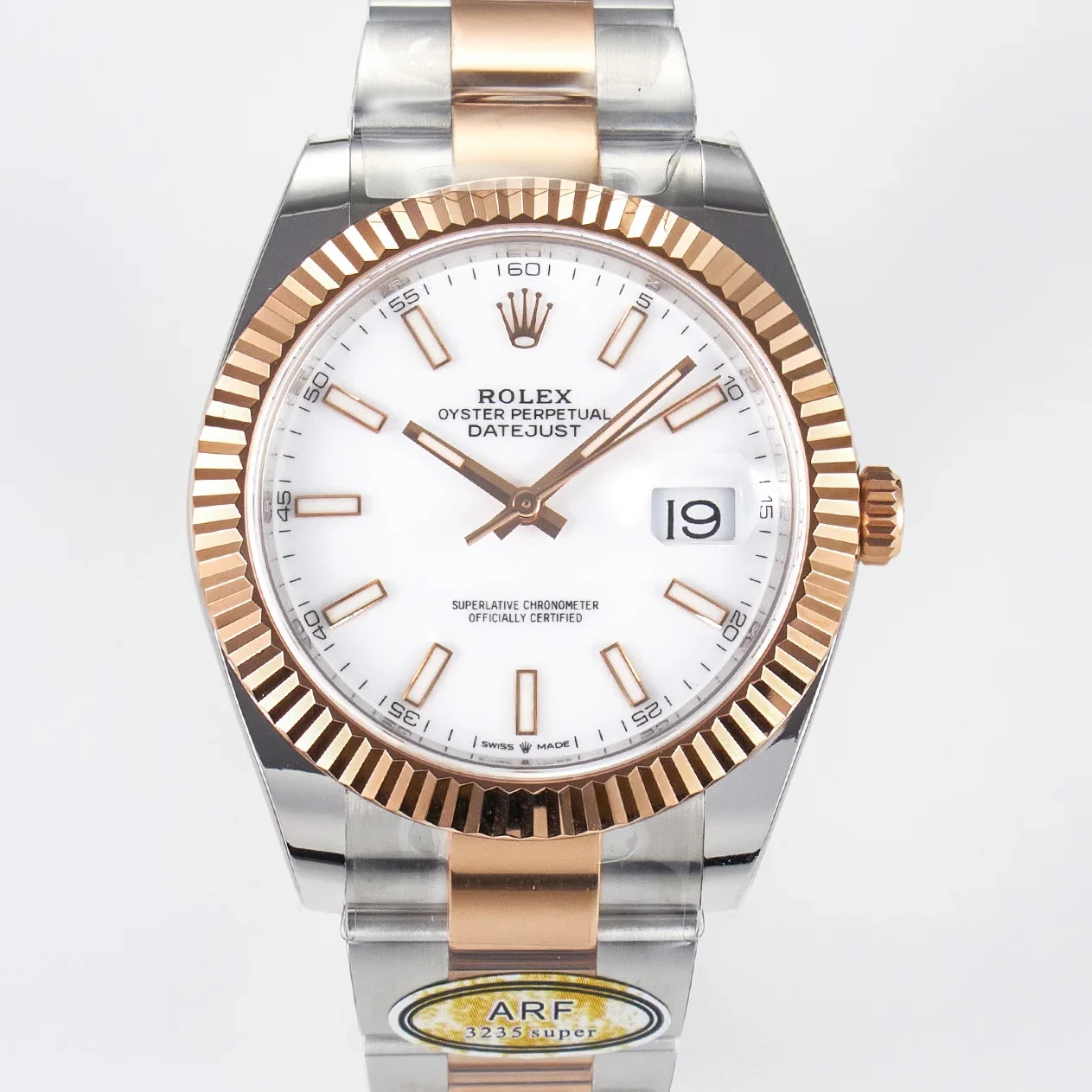 DateJust 41 126331 ARF 1:1 Best Edition 904L Steel White Dial on SS/RG Oyster Bracelet SH3235(Gain Weight)