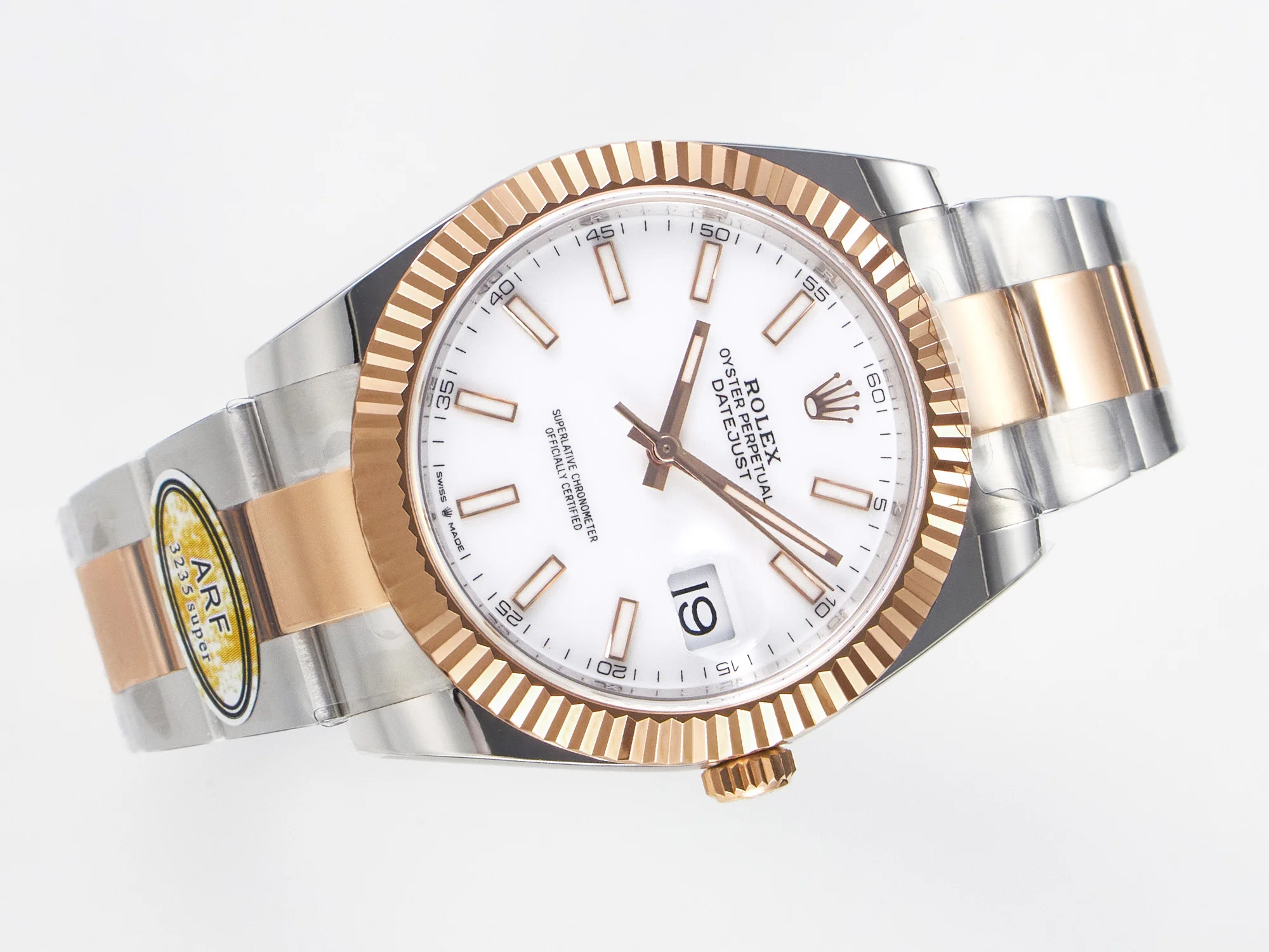 DateJust 41 126331 ARF 1:1 Best Edition 904L Steel White Dial on SS/RG Oyster Bracelet SH3235(Gain Weight)