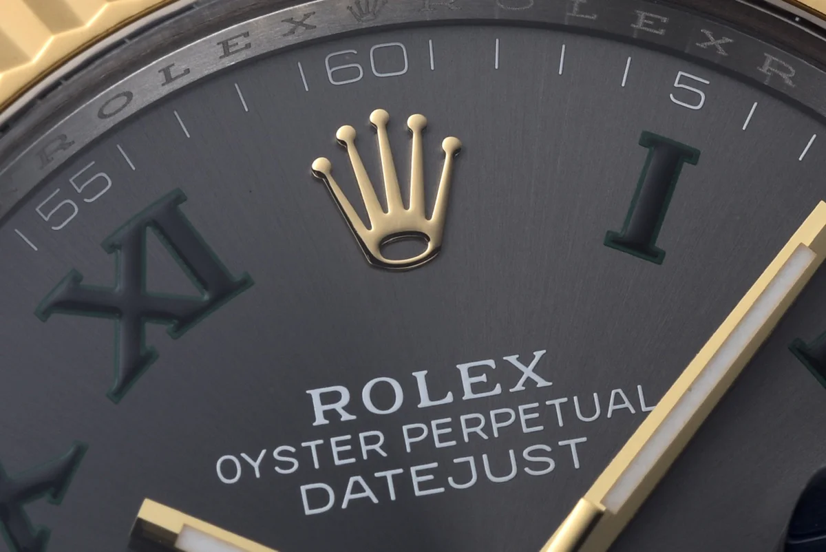 Datejust 41 126333 Slate Dial Stick Markers in YellowSteel on Jubilee Bracelet