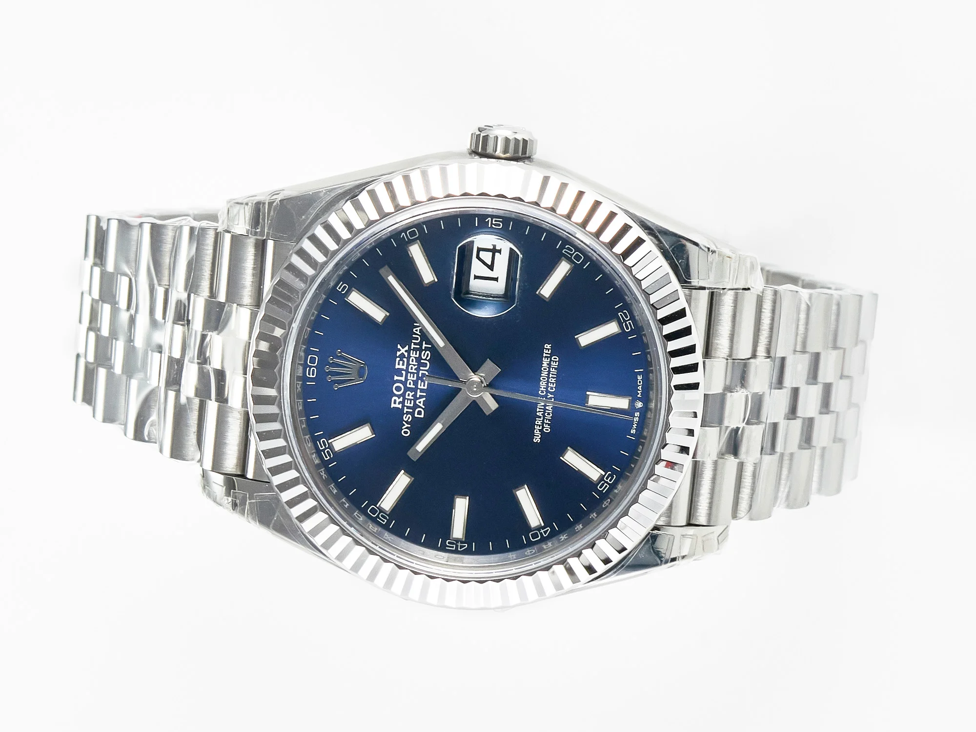 DateJust 41 126334 904L SS VSF 1:1 Best Edition Blue Dial on Jubilee Bracelet VS3235 V2 (133g)