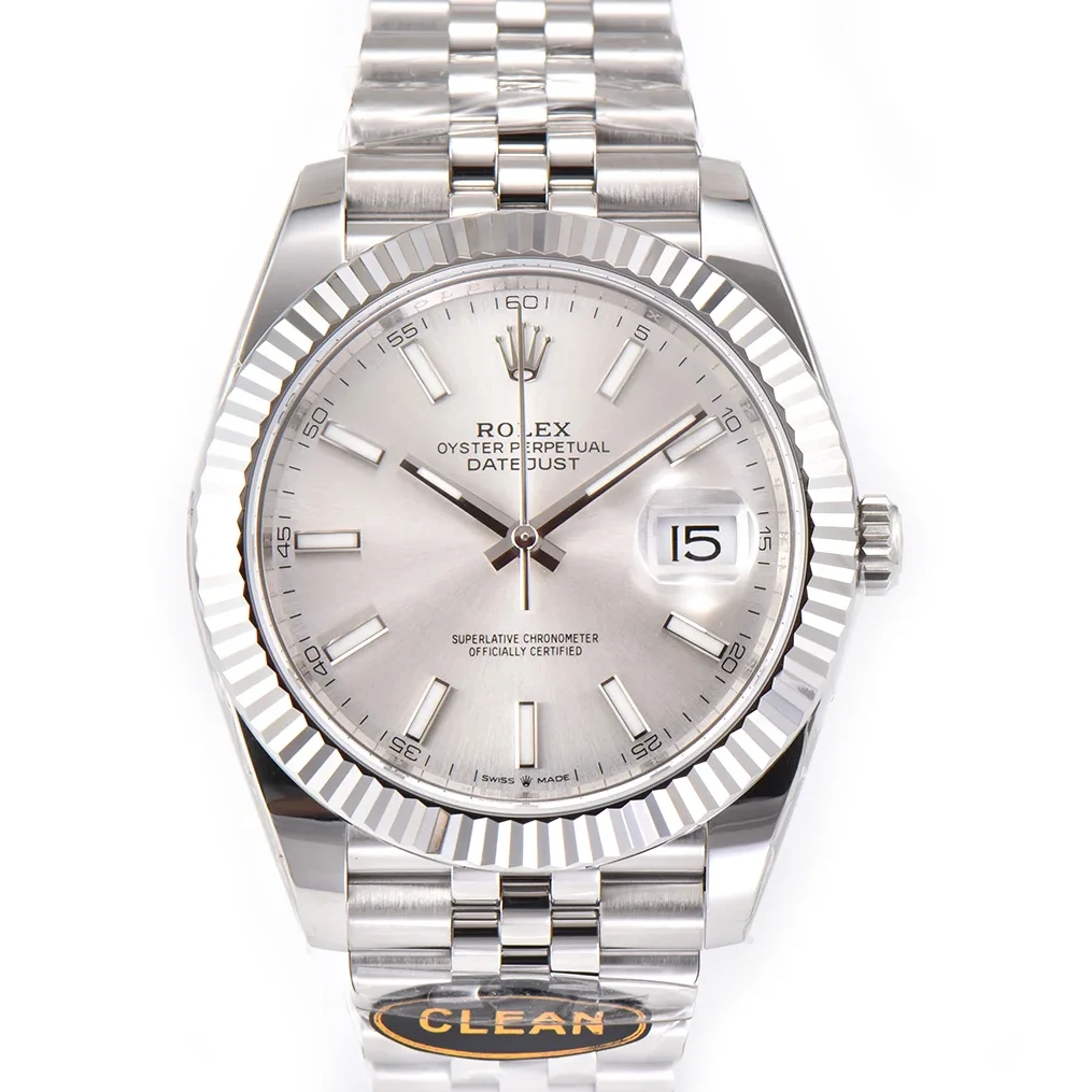 Datejust 41 126334 Silver Dial Stick Markers on Jubilee Bracelet