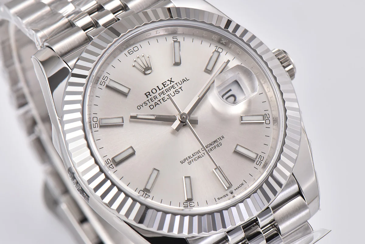 Datejust 41 126334 Silver Dial Stick Markers on Jubilee Bracelet