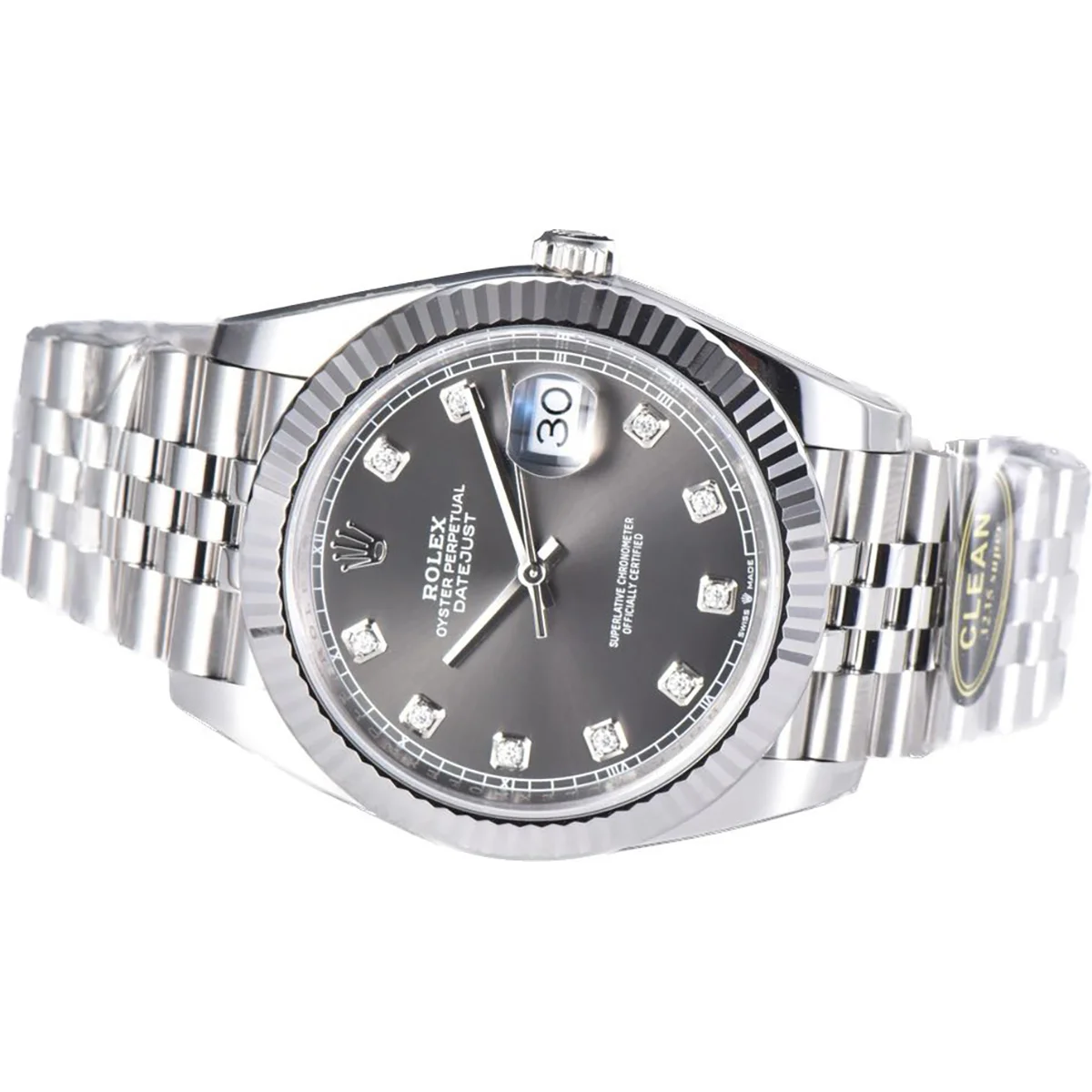 Datejust 41 126334 Slate Dial Diamond Markers on Jubilee Bracelet