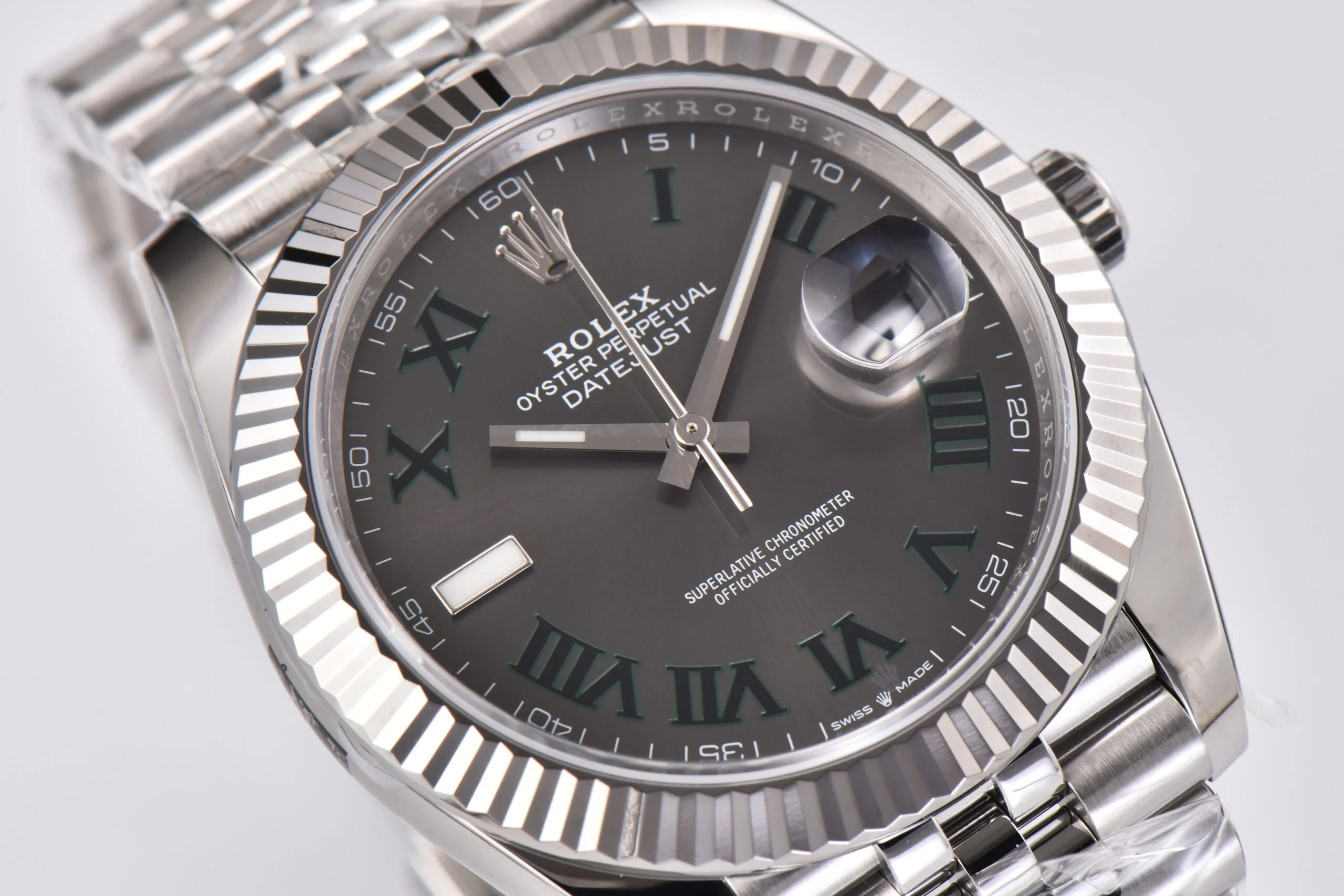 Datejust 41 126334 Slate Dial Stick Markers on Jubilee Bracelet