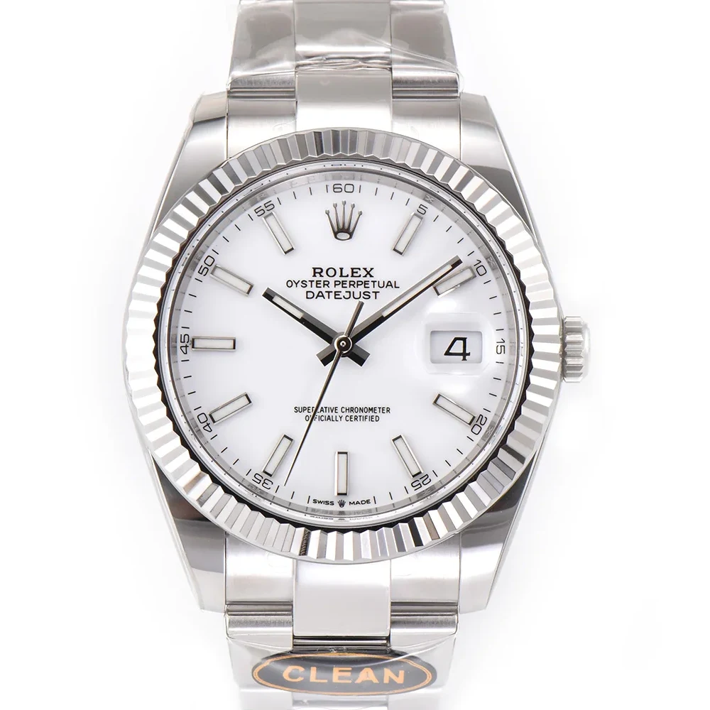 Datejust 41 126334 White Dial Stick Markers on Oyster Bracelet