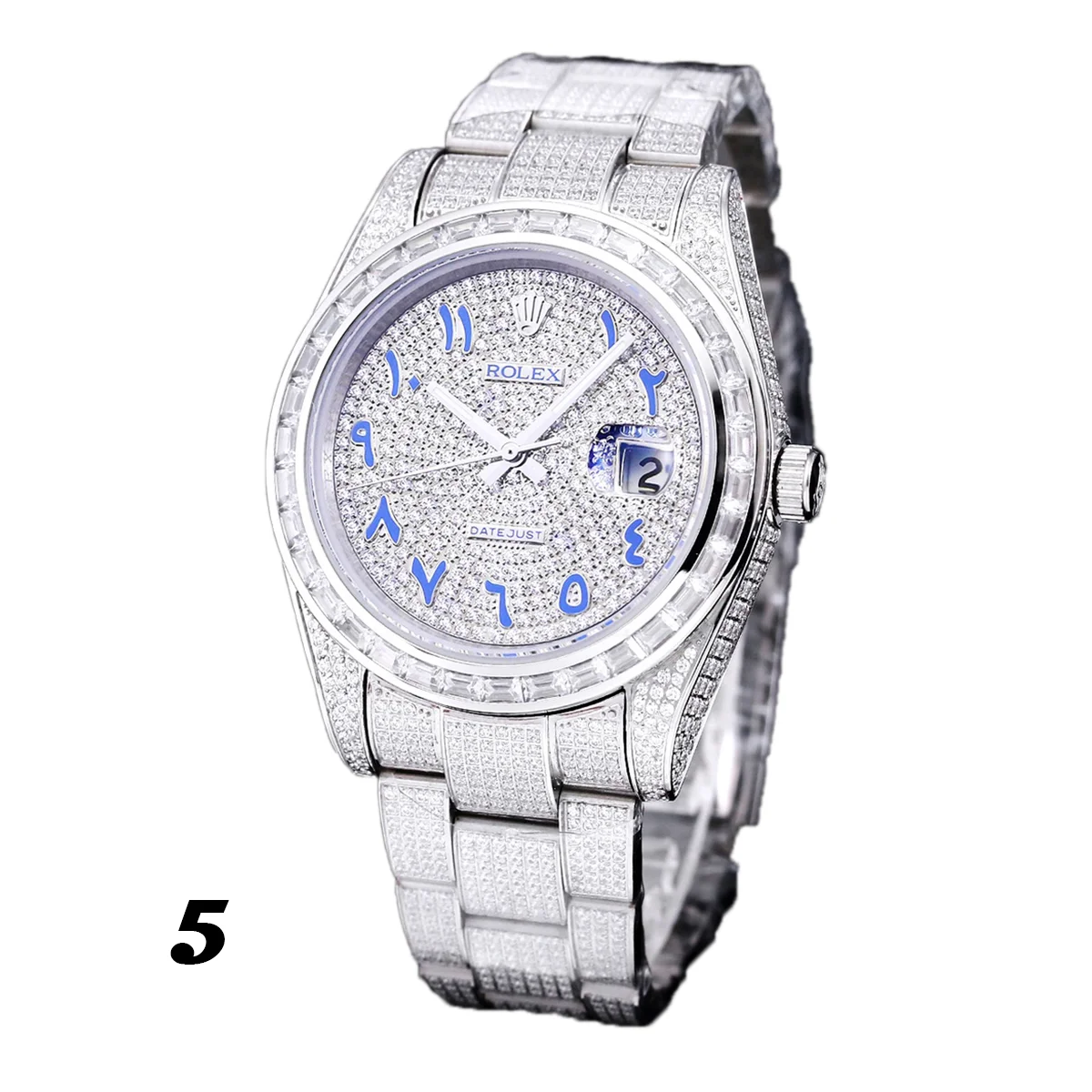 Datejust 41 Custom Diamond Paved Dial in Steel