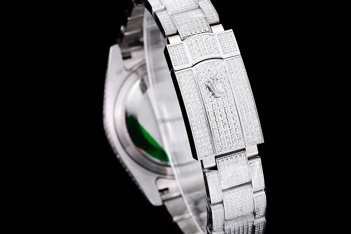 Datejust 41 Custom Diamond Paved Dial in Steel